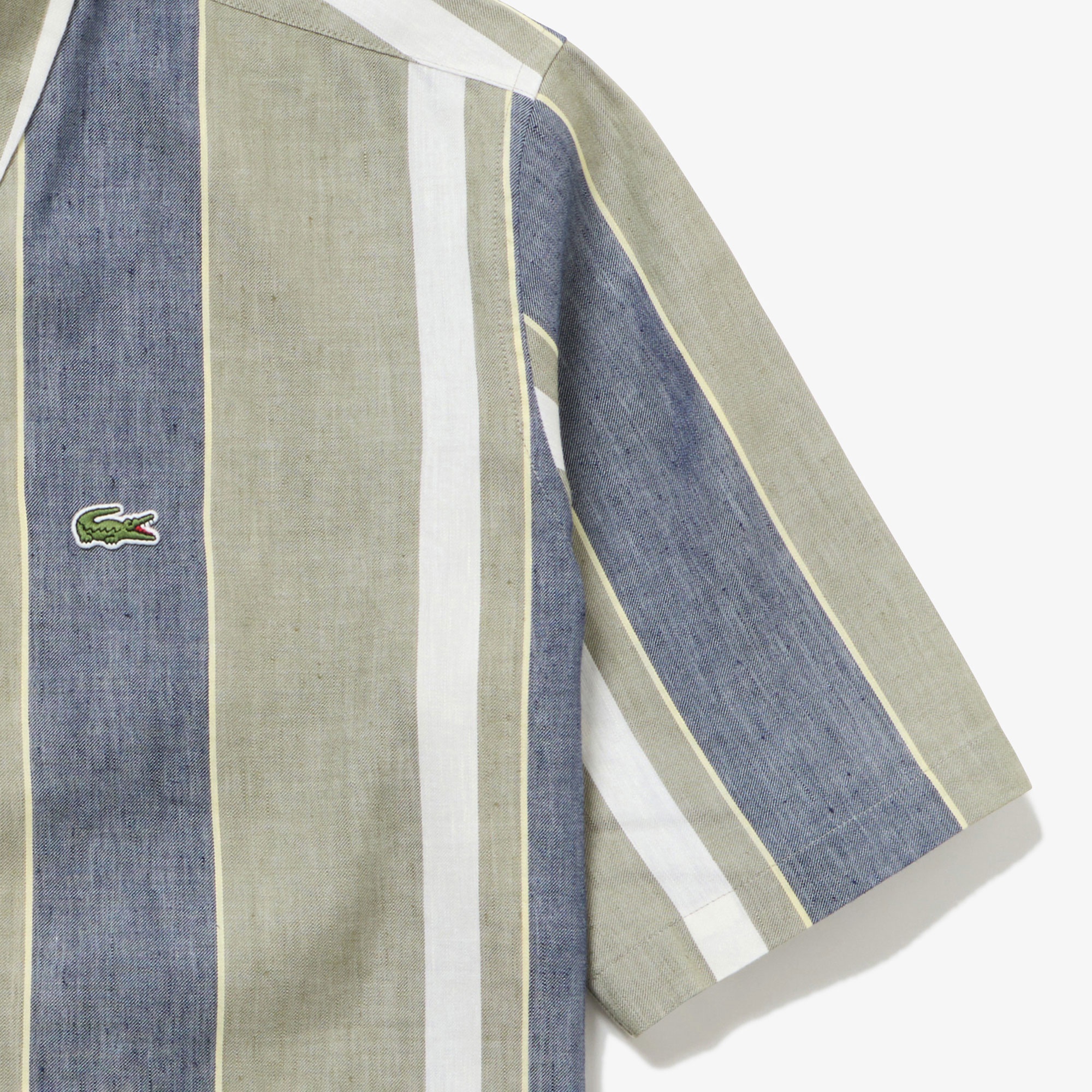 リネンブレンドオープンカラーシャツ