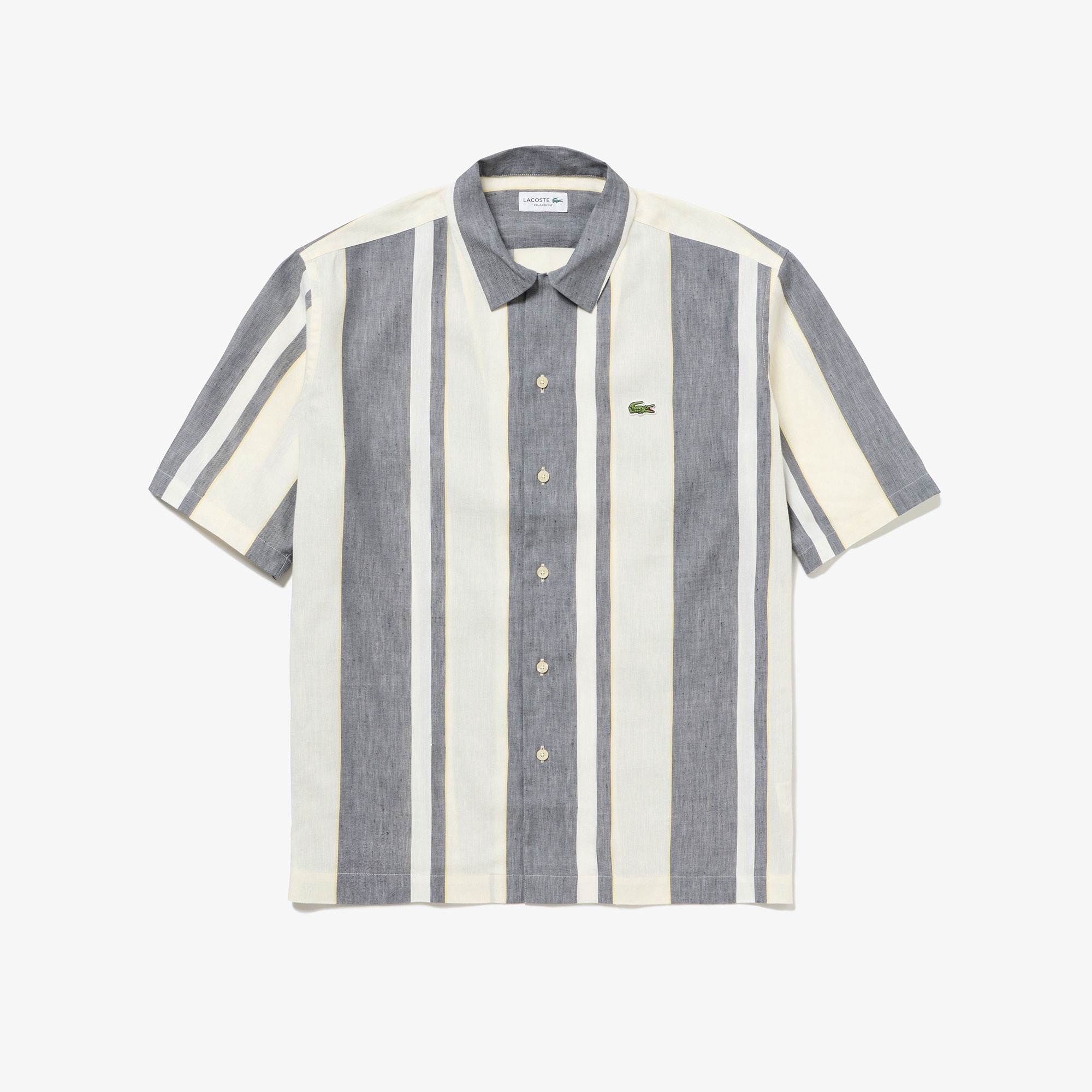 リネンブレンドオープンカラーシャツ