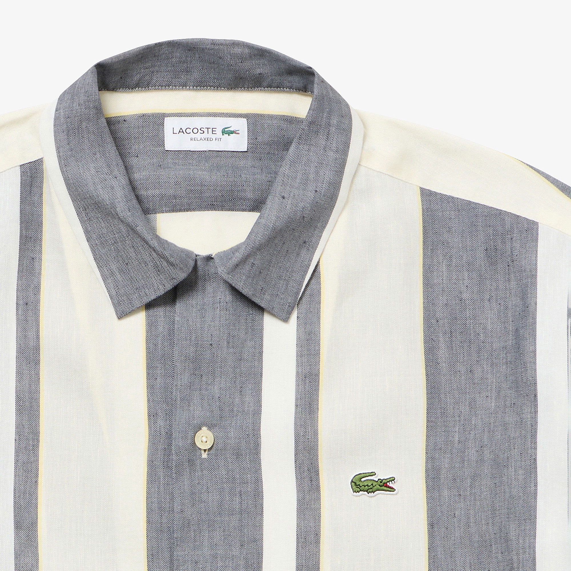 リネンブレンドオープンカラーシャツ