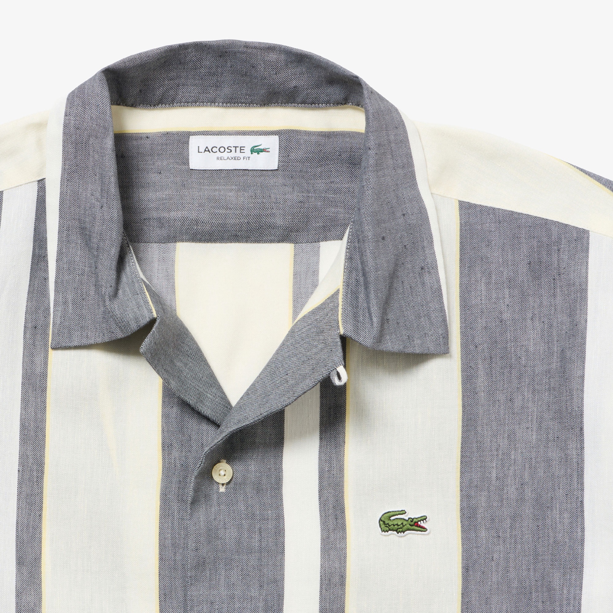 リネンブレンドオープンカラーシャツ