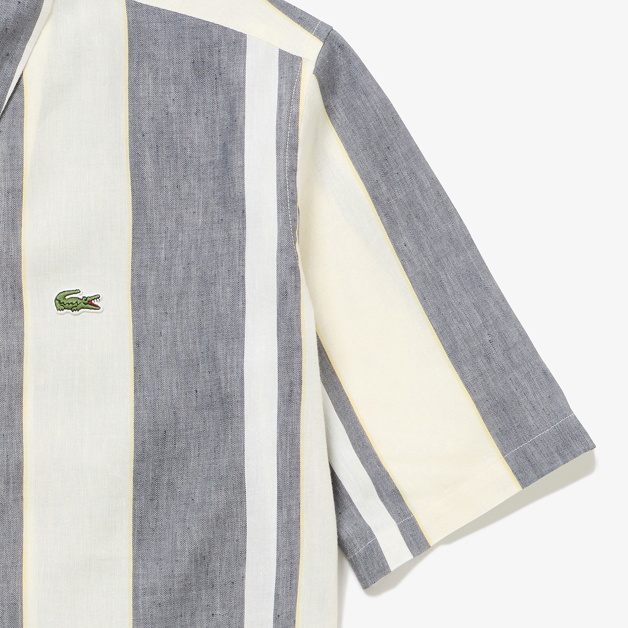 リネンブレンドオープンカラーシャツ