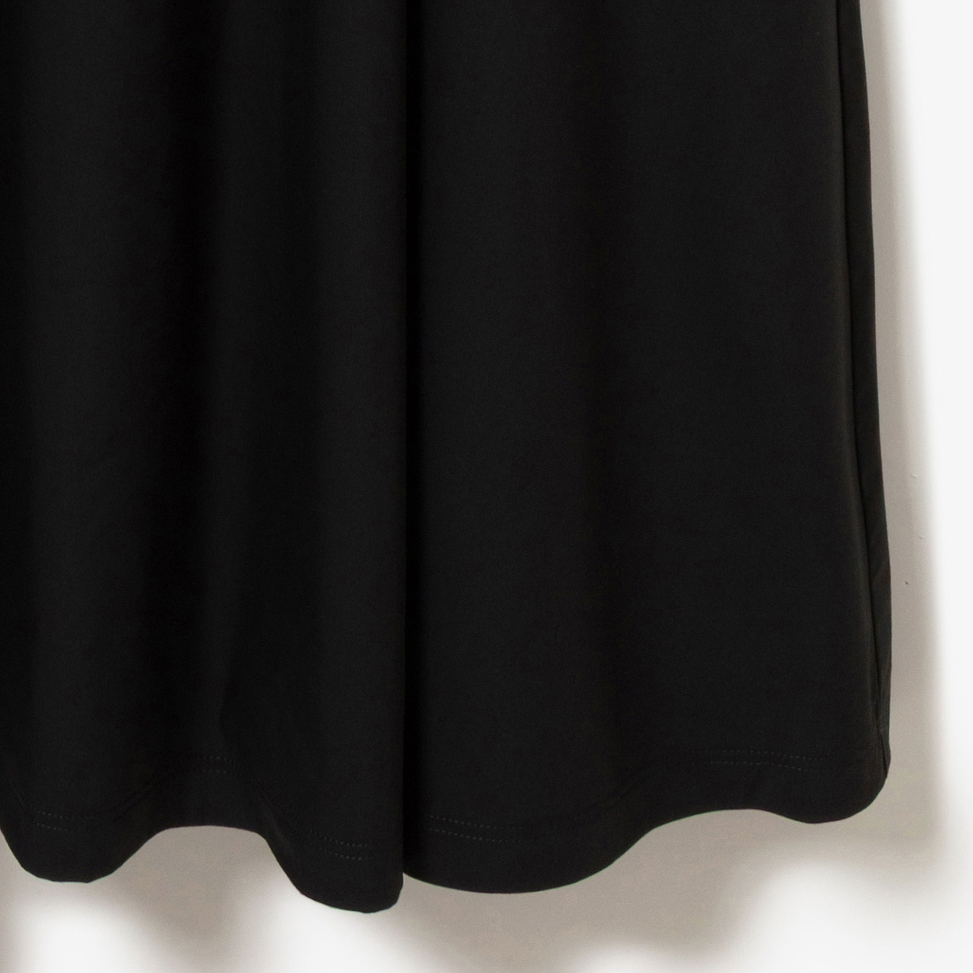 異素材コンビノースリーブドレス