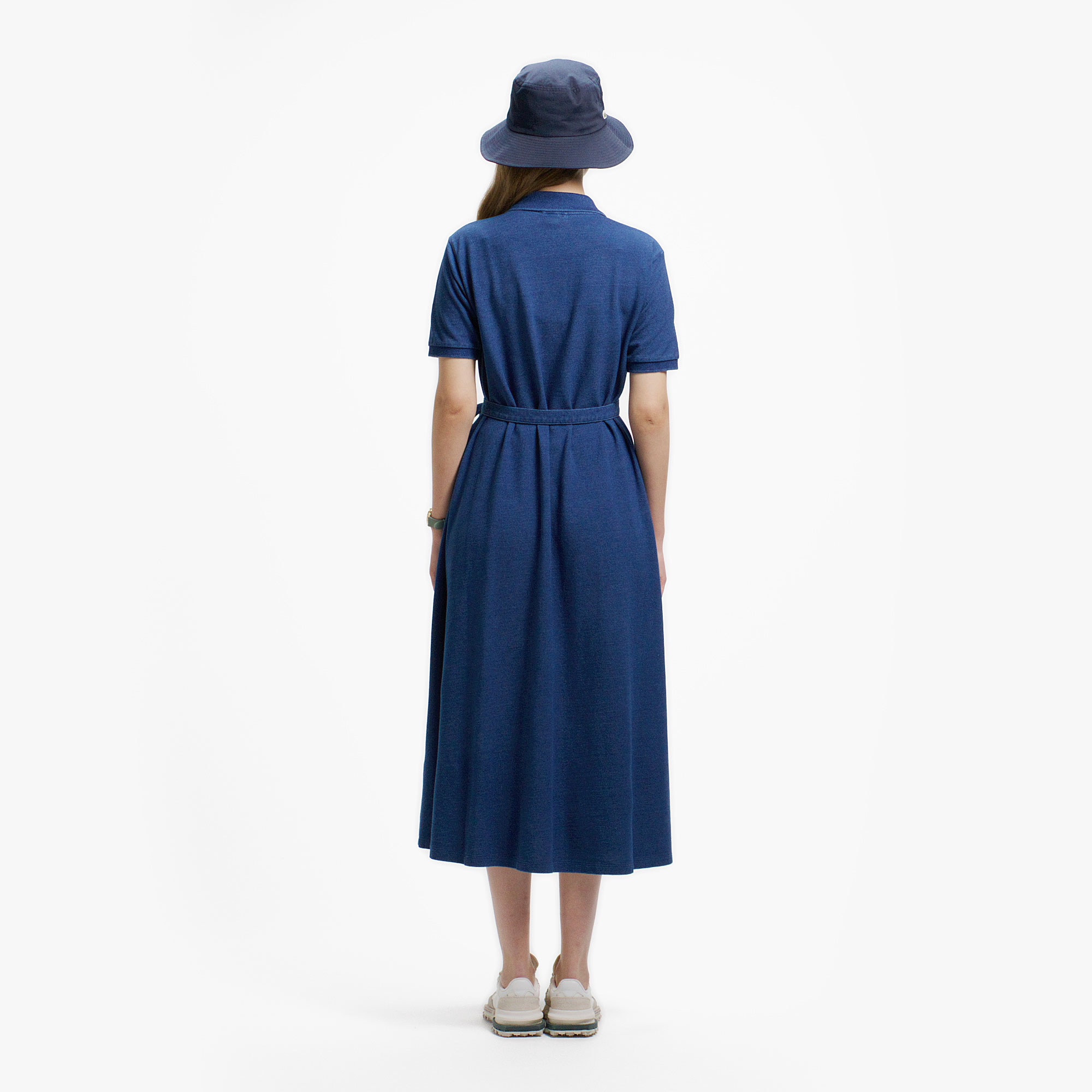インディゴ鹿の子ポロドレス