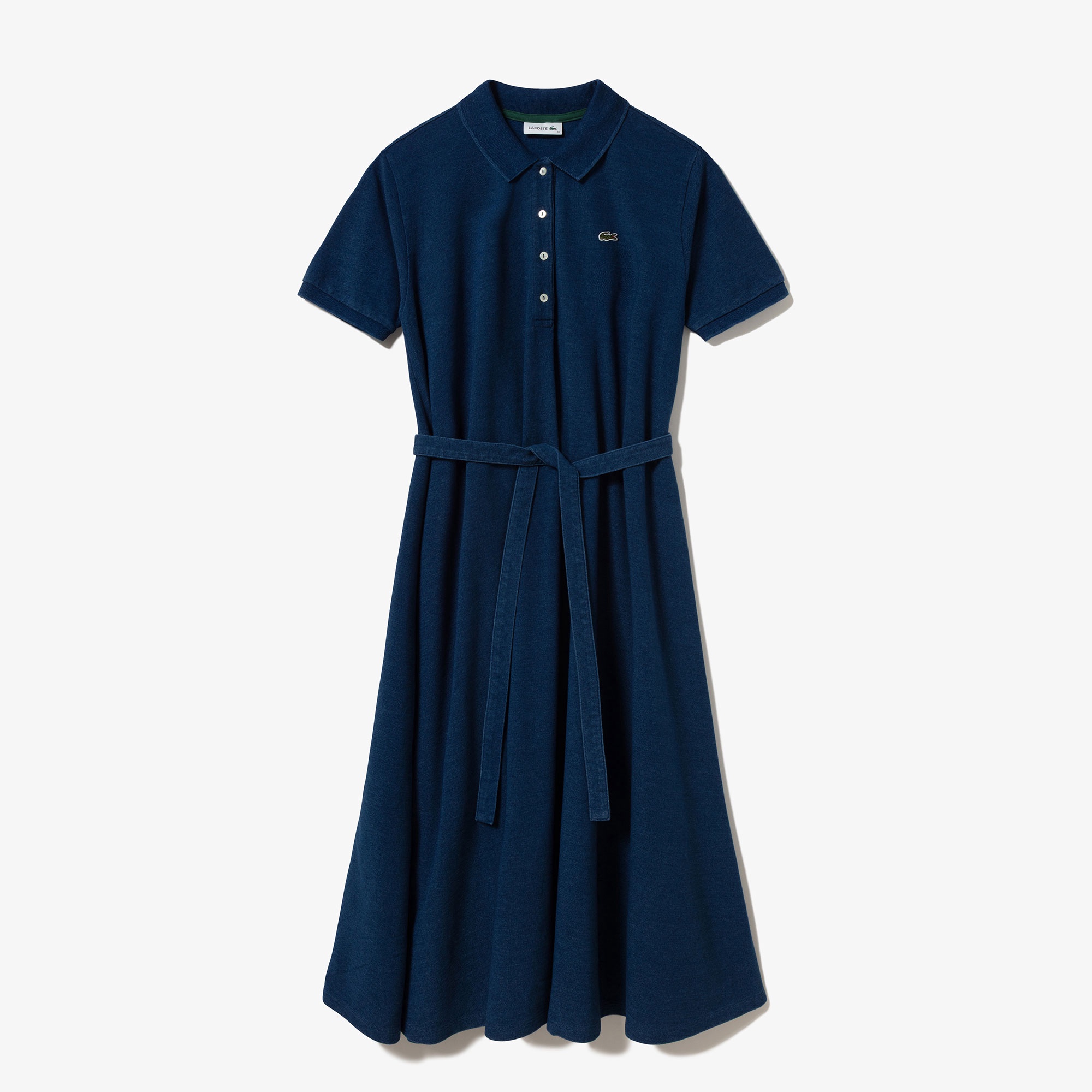 インディゴ鹿の子ポロドレス