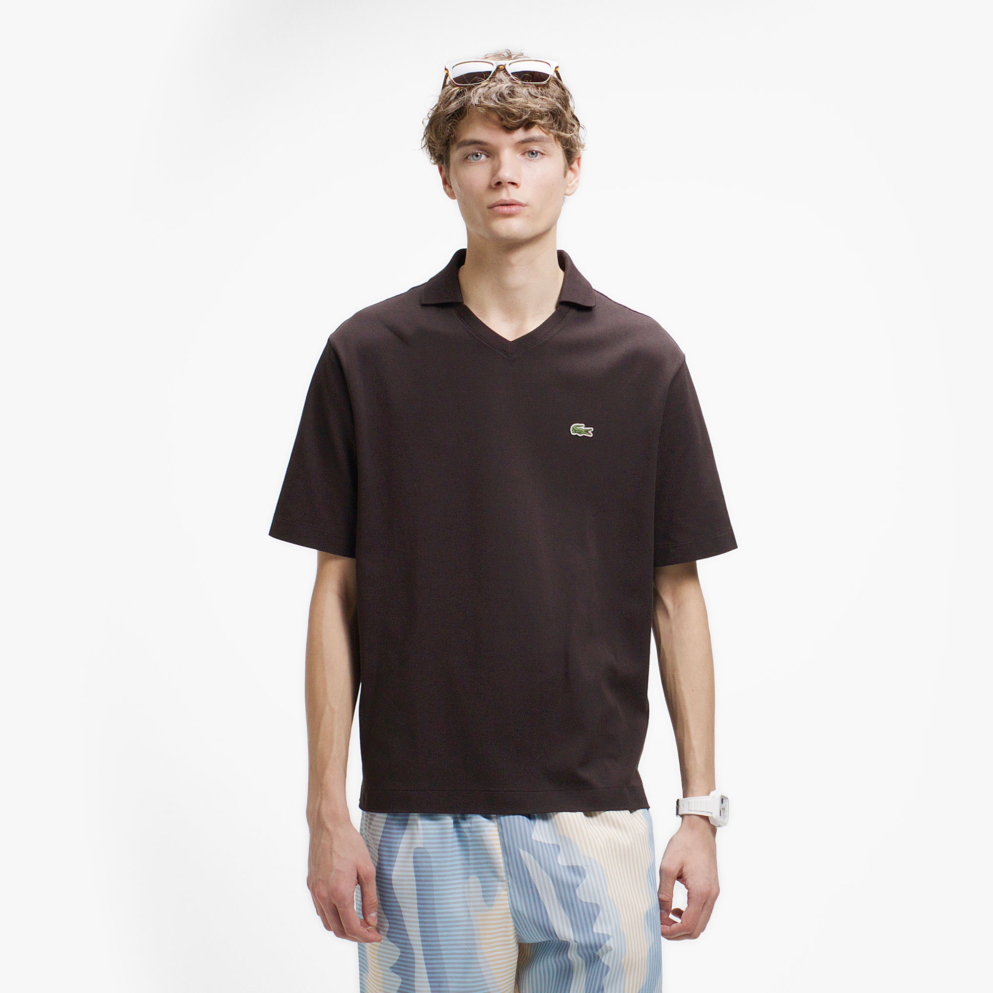 L.12.12アレンジ スキッパーネックポロシャツ