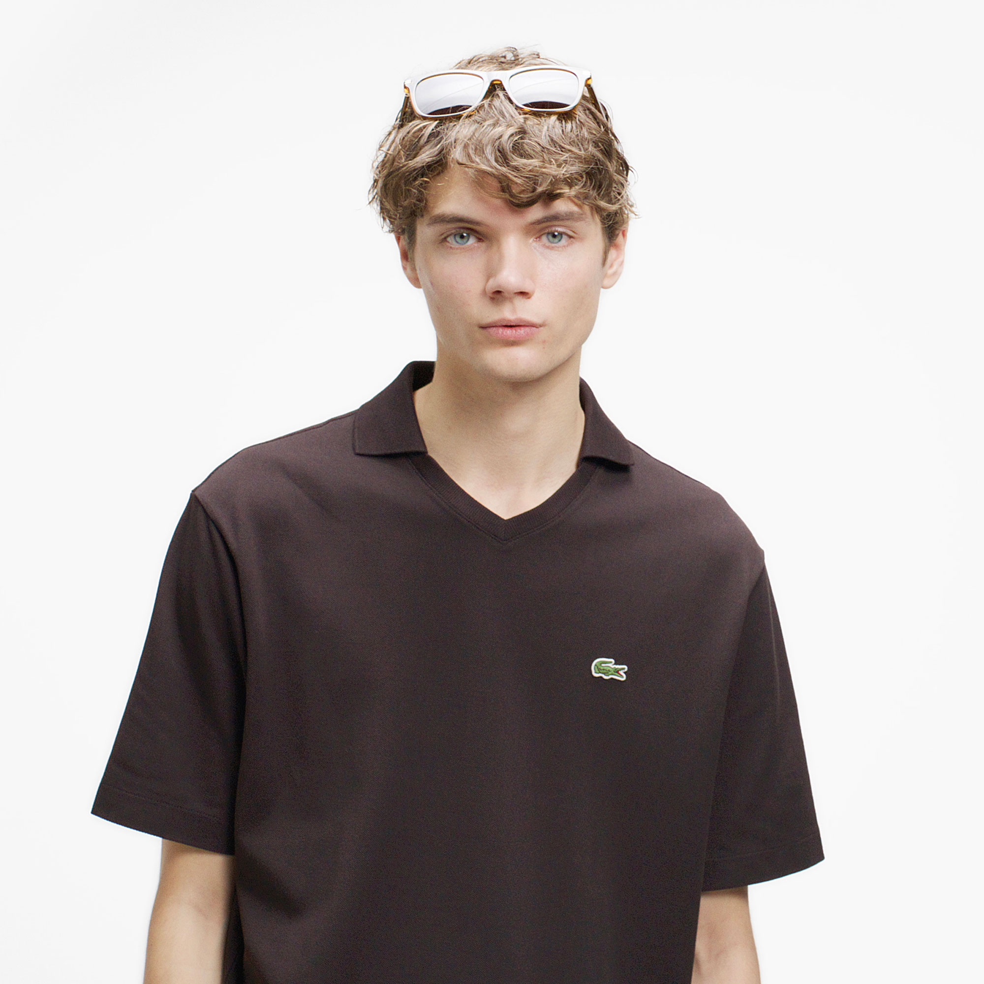 L.12.12アレンジ スキッパーネックポロシャツ