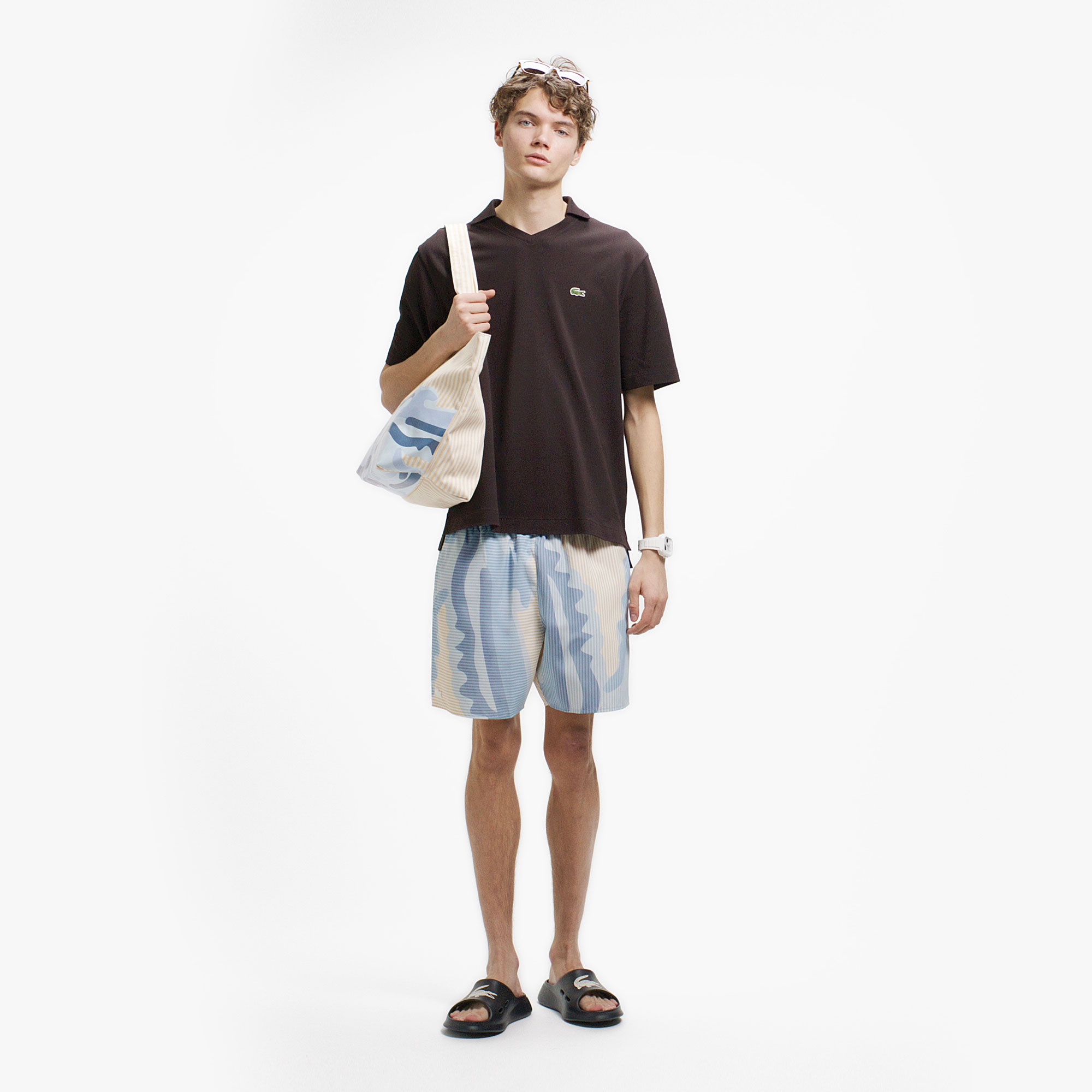 L.12.12アレンジ スキッパーネックポロシャツ