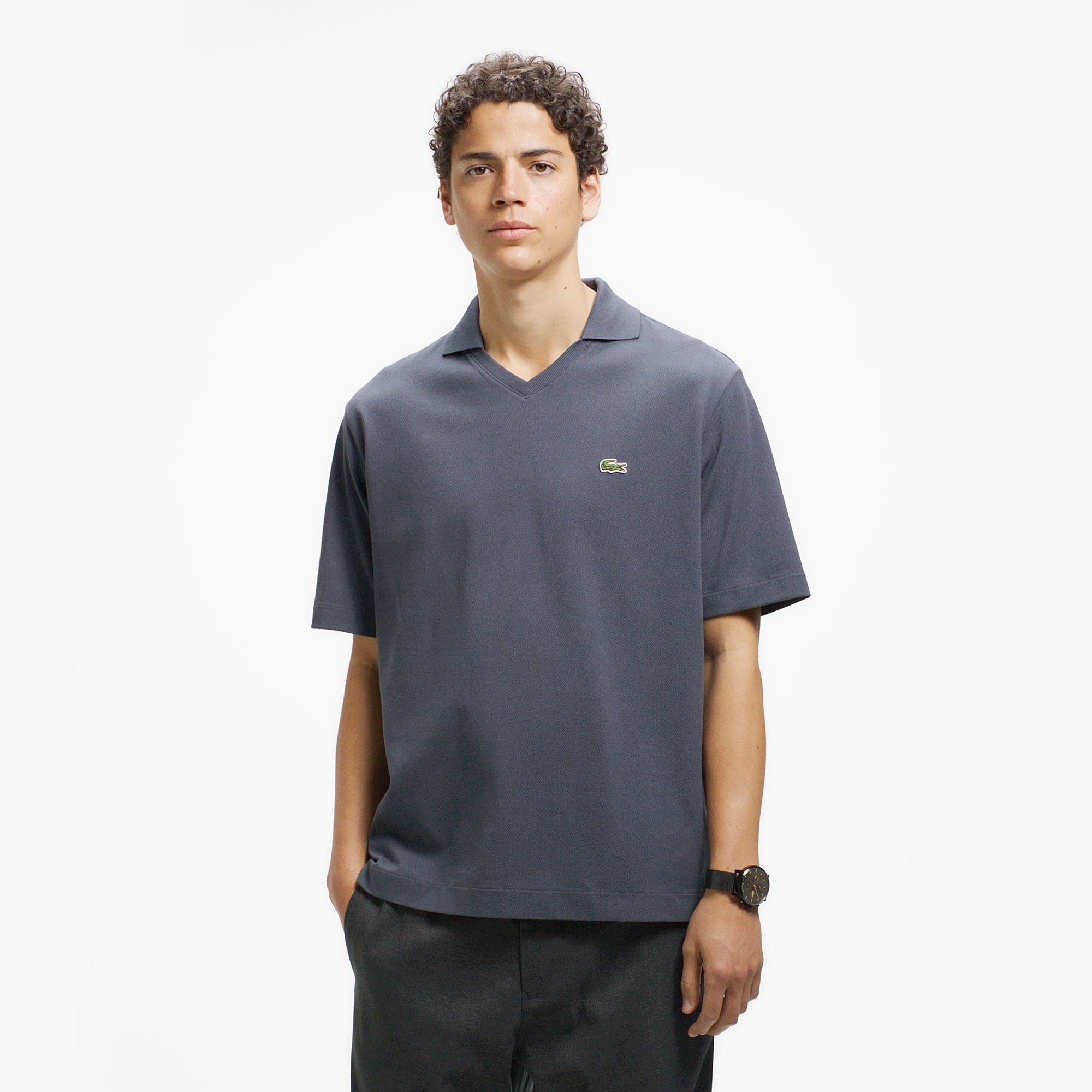 L.12.12アレンジ スキッパーネックポロシャツ