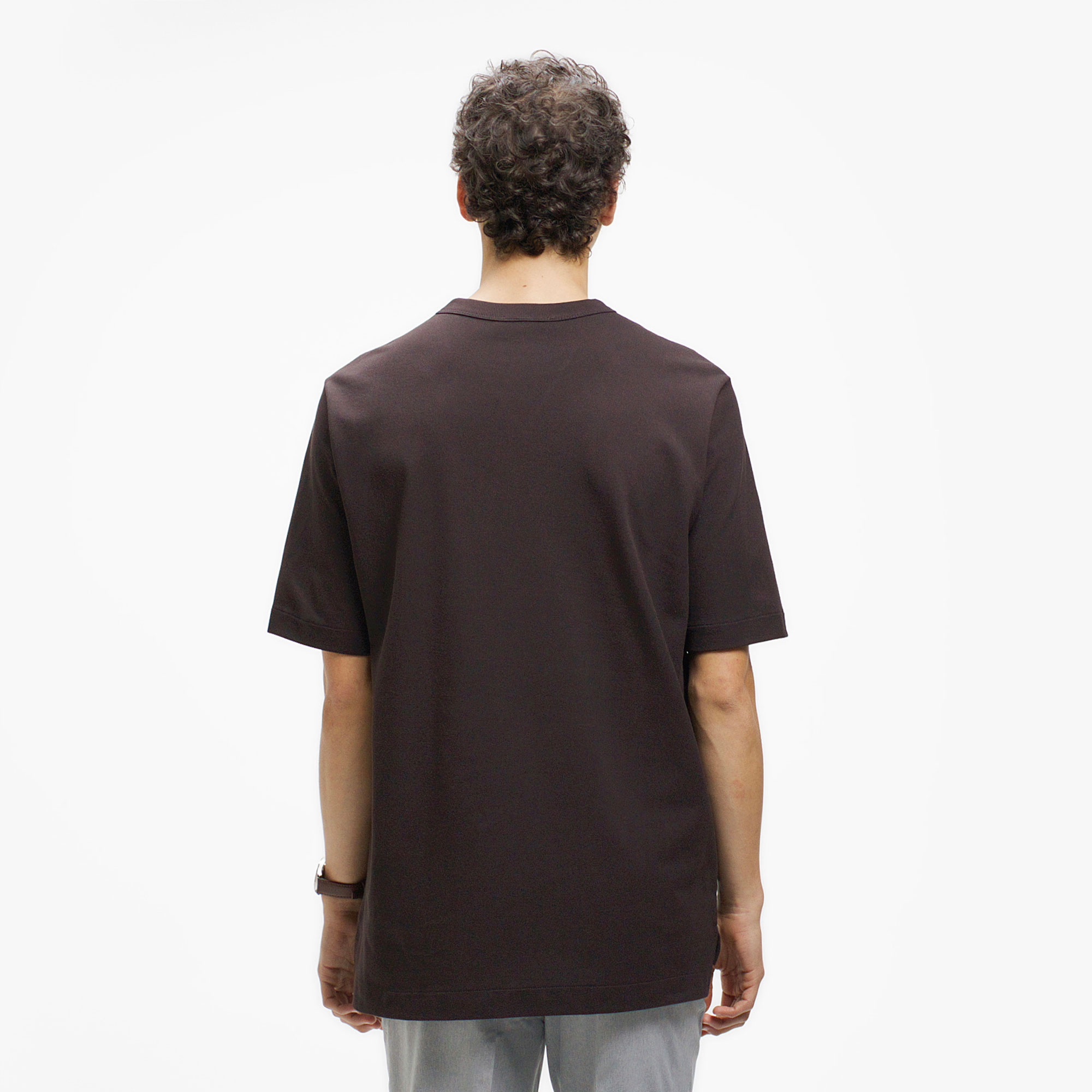 L.12.12アレンジ ガゼット付き鹿の子地Tシャツ