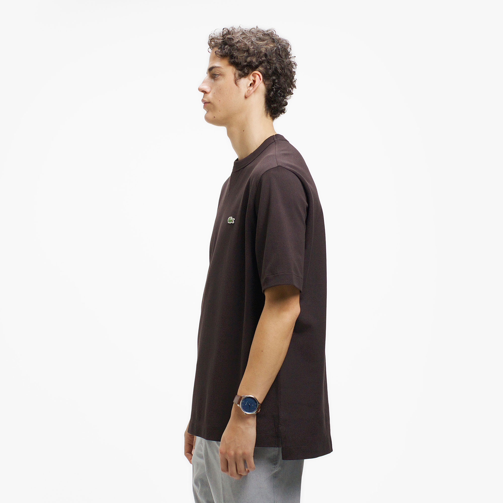 L.12.12アレンジ ガゼット付き鹿の子地Tシャツ