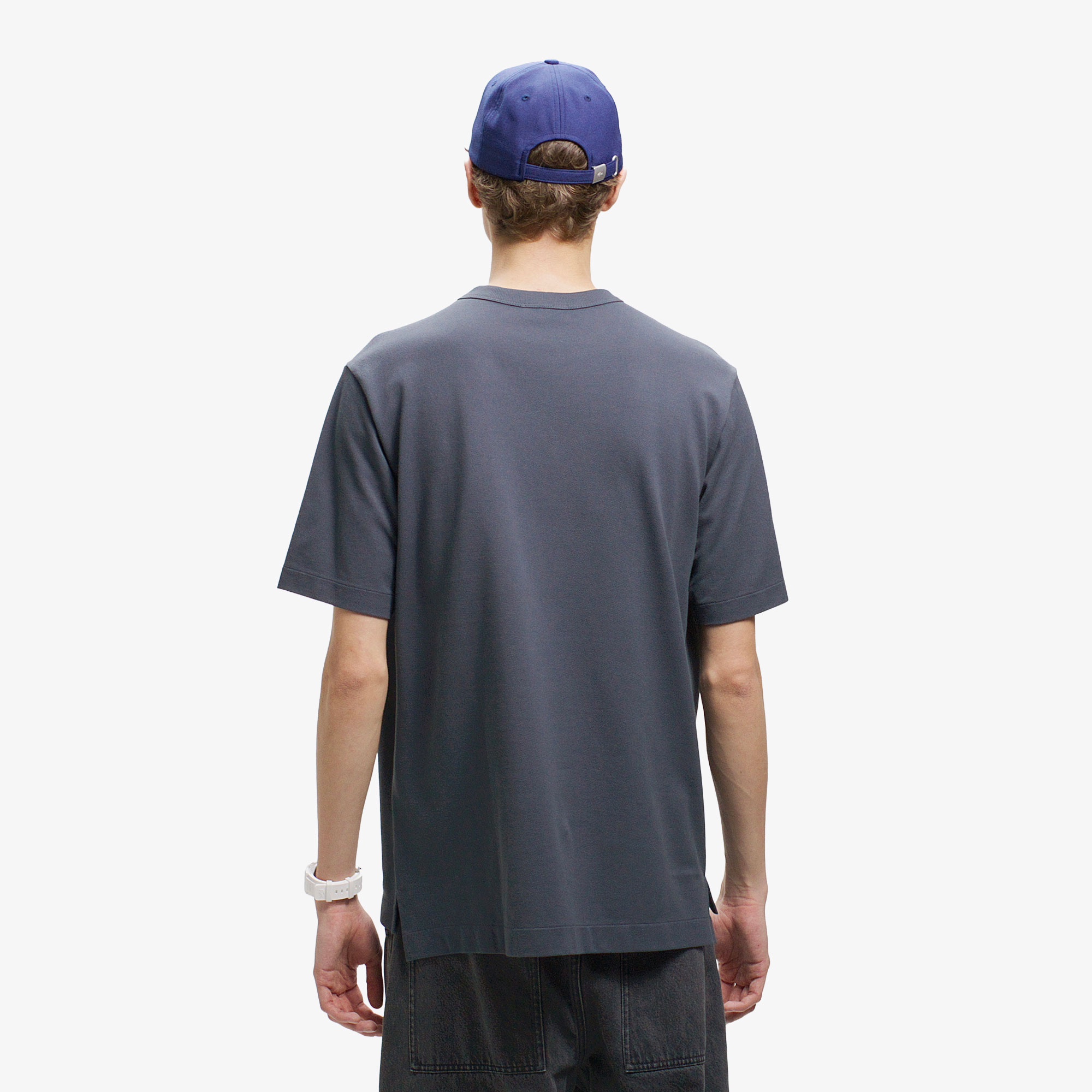 L.12.12アレンジ ガゼット付き鹿の子地Tシャツ