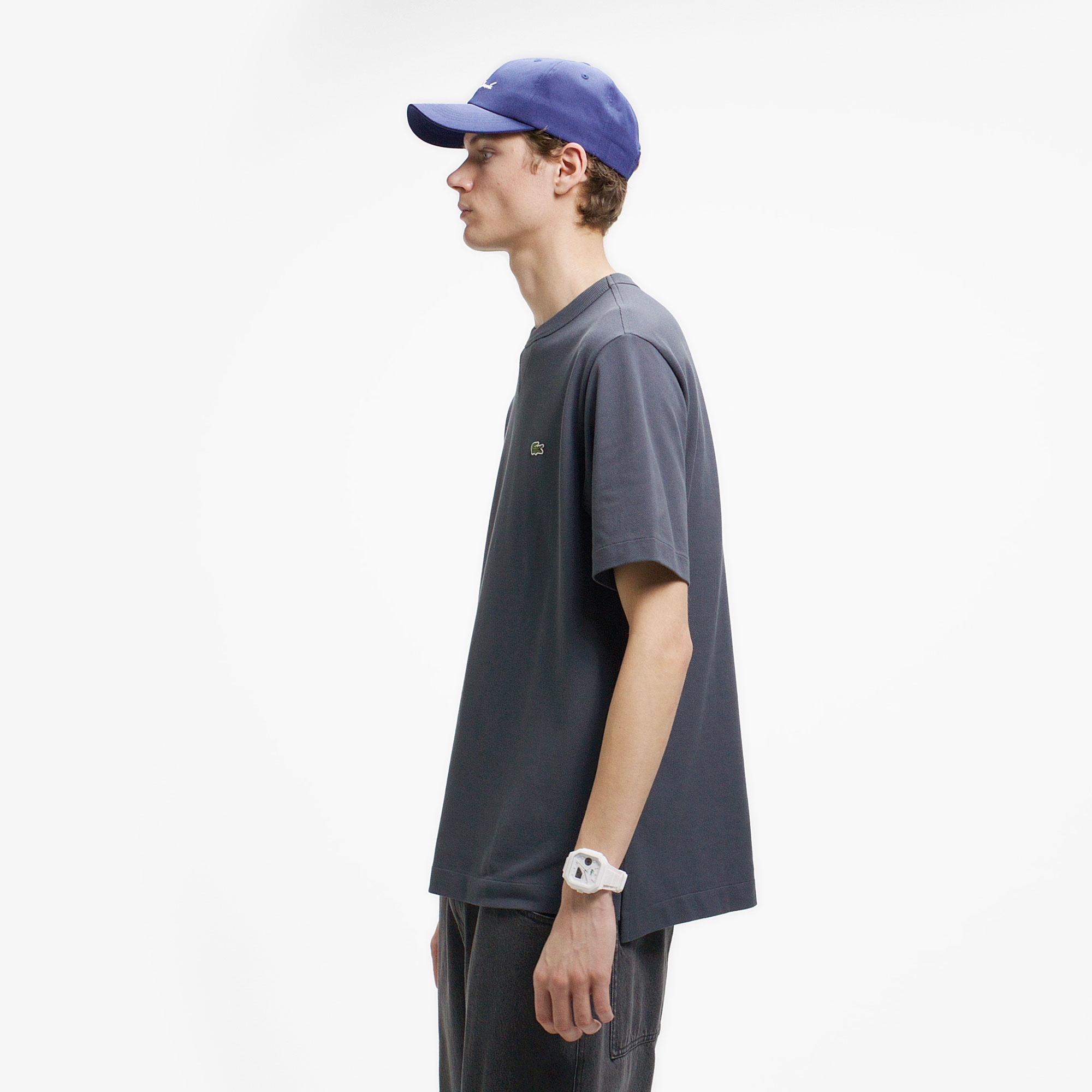 L.12.12アレンジ ガゼット付き鹿の子地Tシャツ
