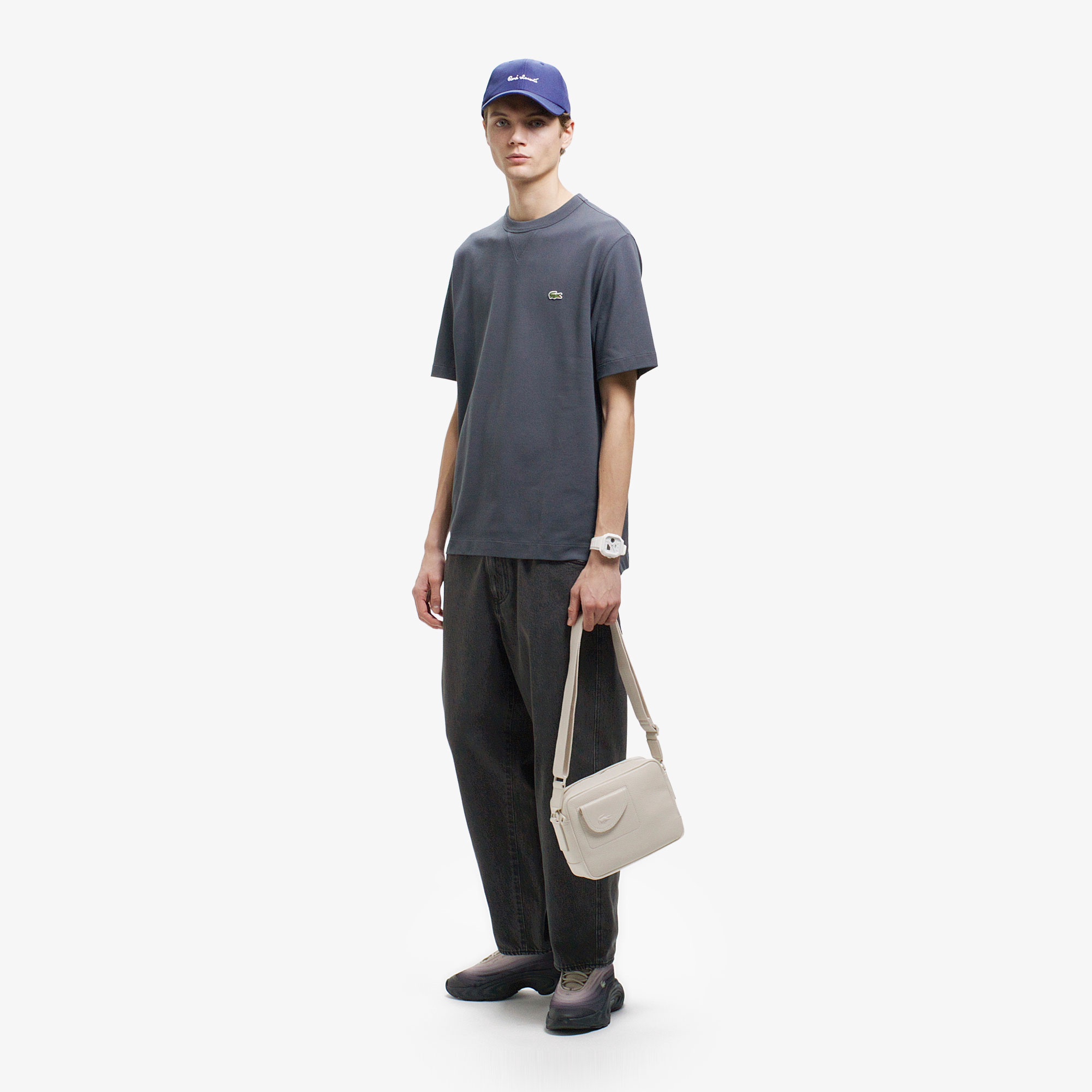 L.12.12アレンジ ガゼット付き鹿の子地Tシャツ