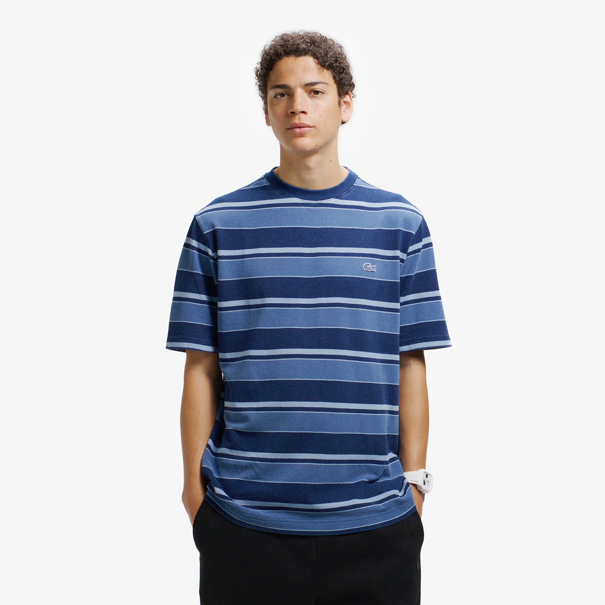 インディゴボーダー Tシャツ