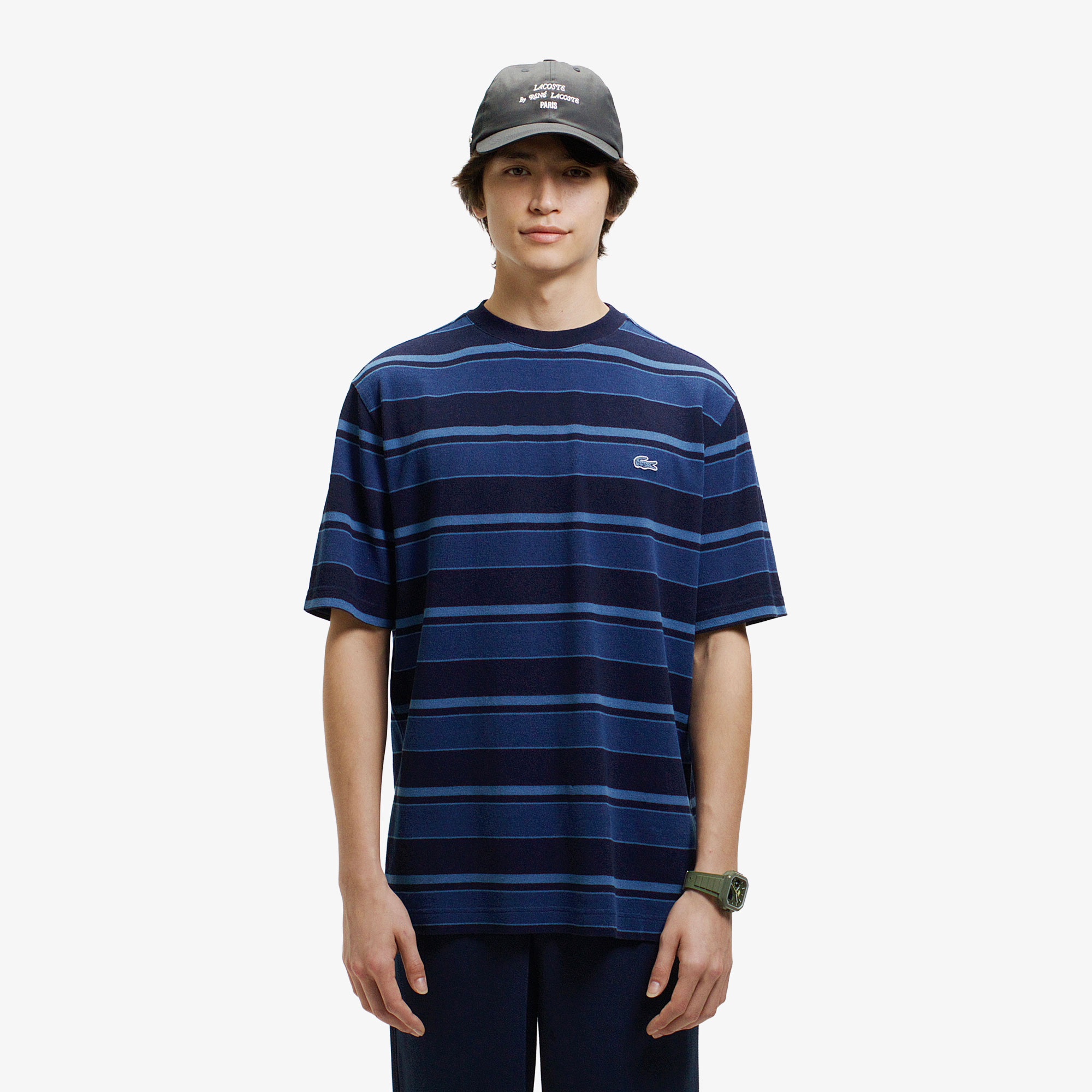 インディゴボーダー Tシャツ