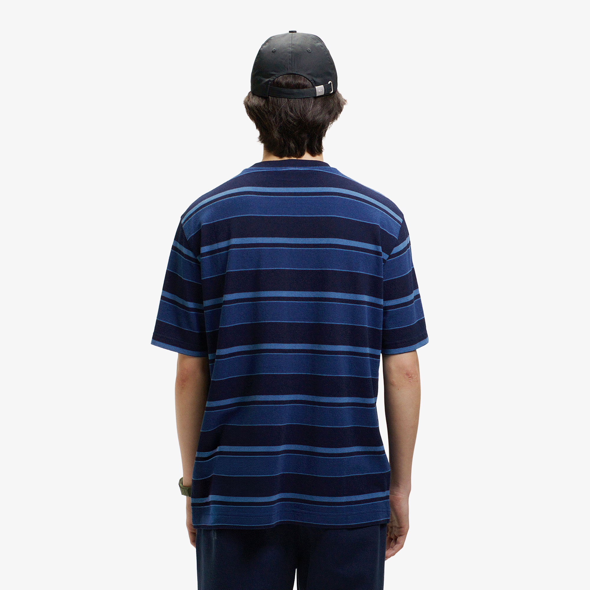 インディゴボーダー Tシャツ