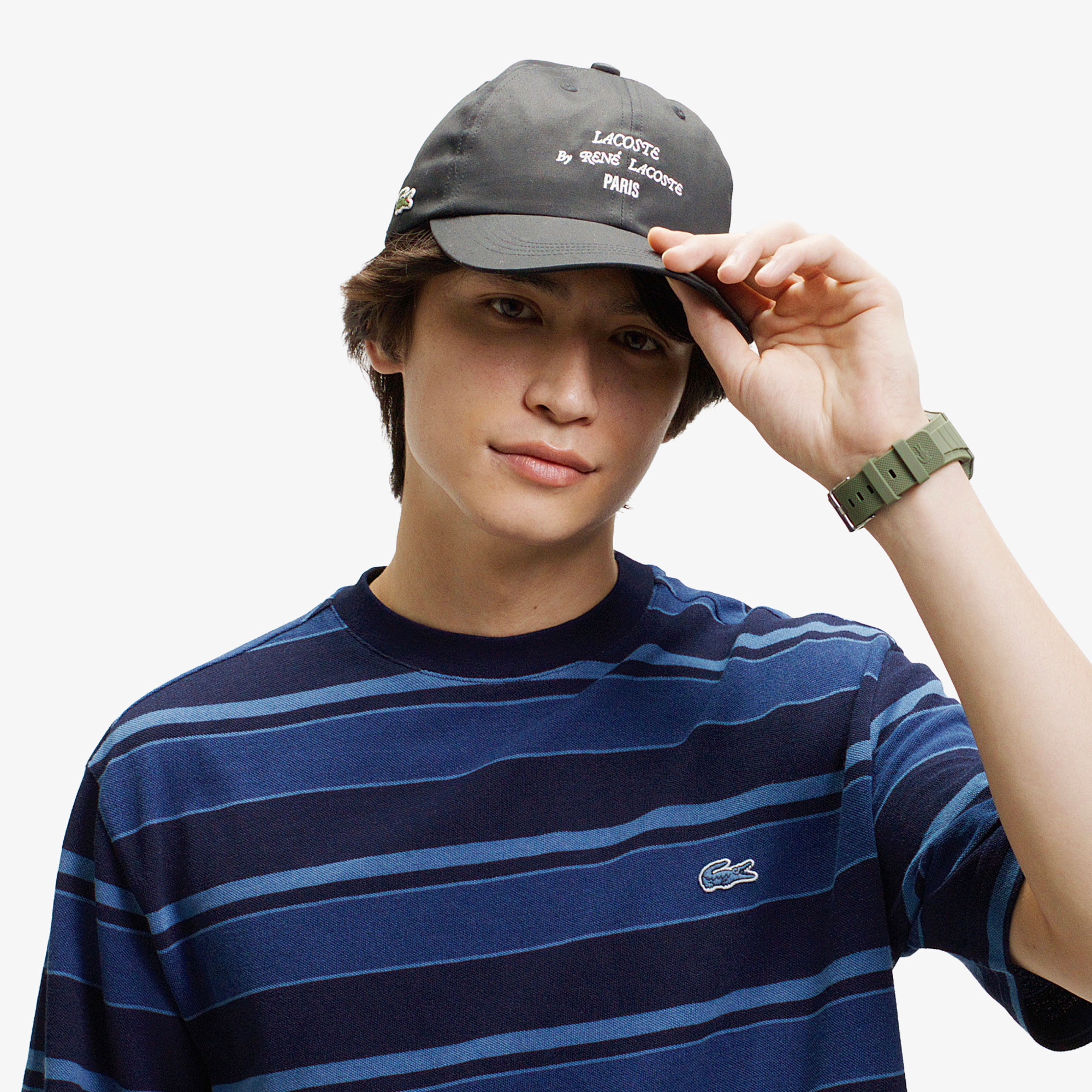 インディゴボーダー Tシャツ