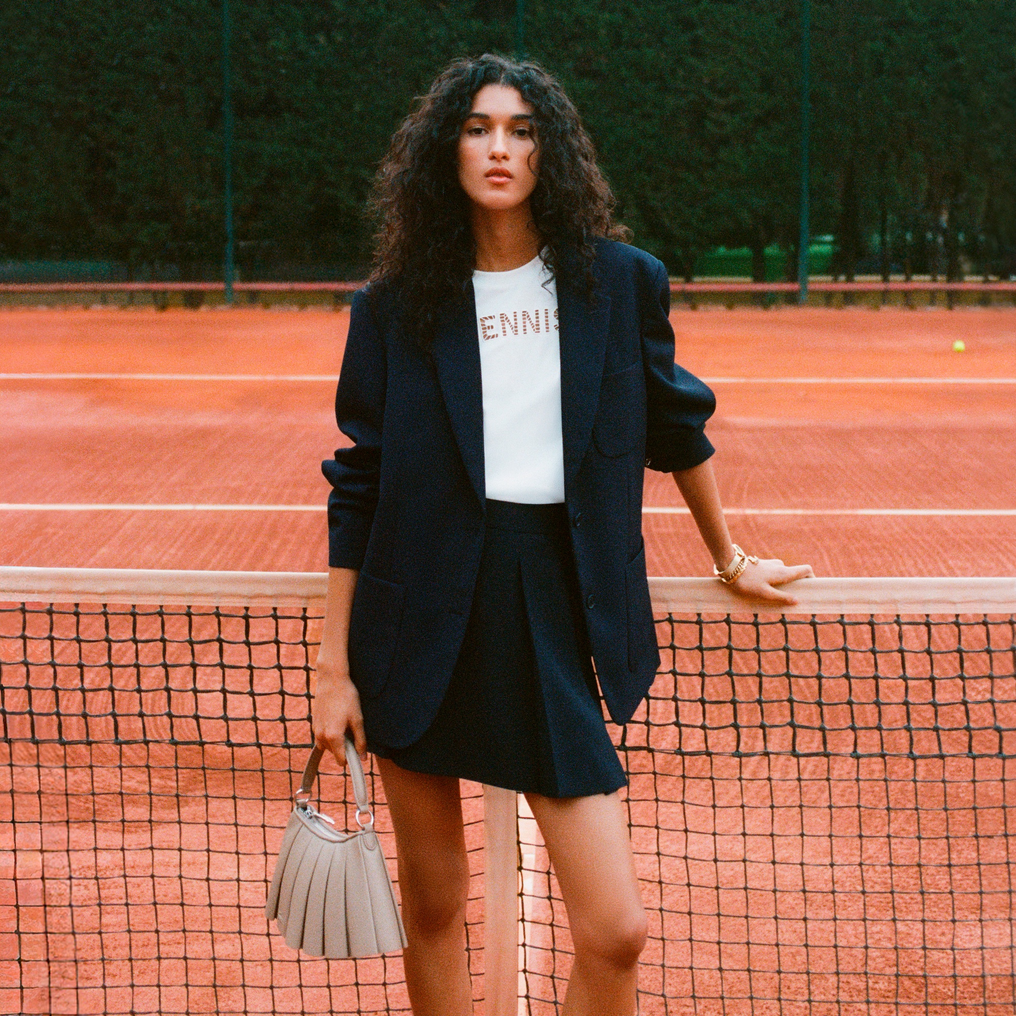 リサイクルポリエステル鹿の子ブレザー