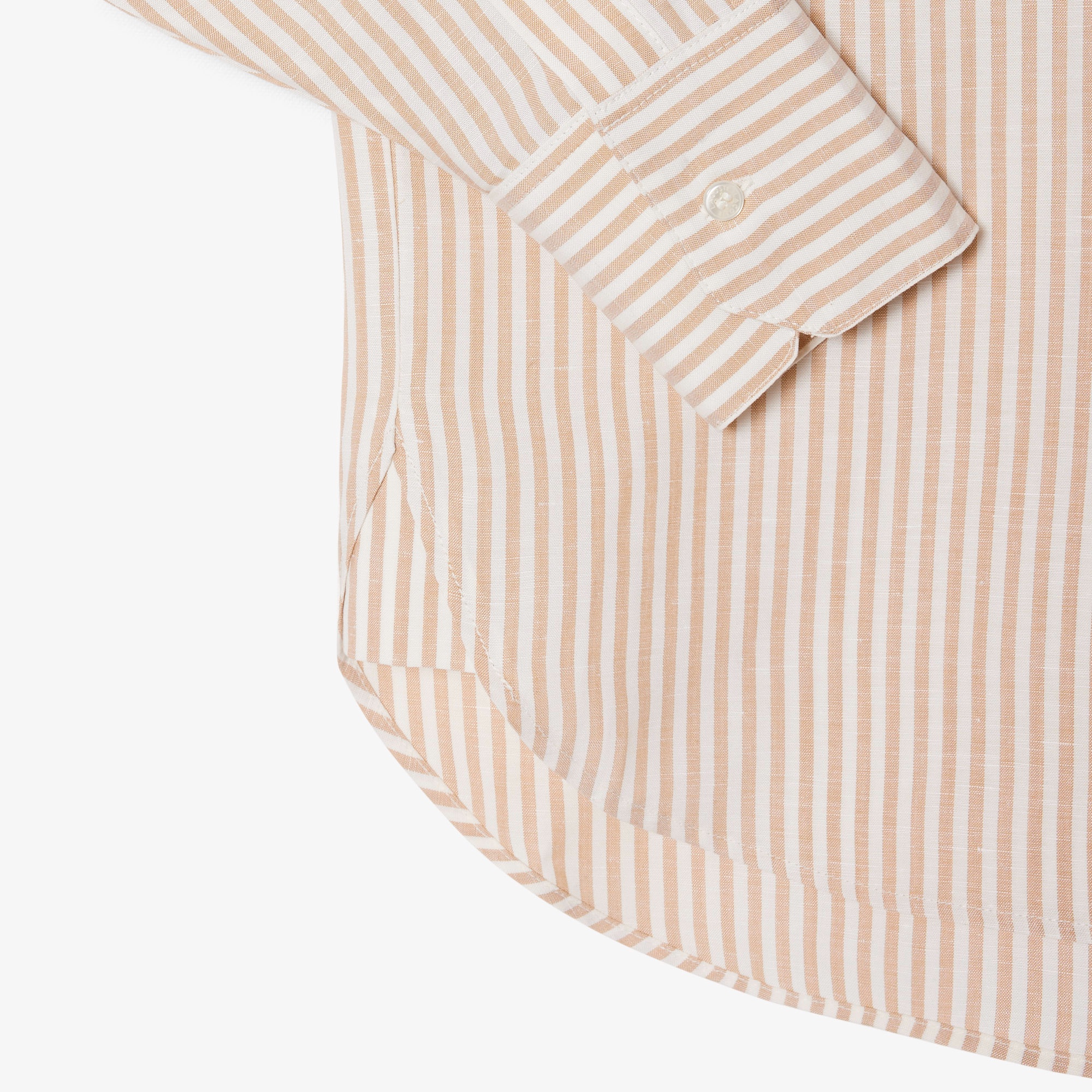 リネン×リヨセルブレンドストライプシャツ