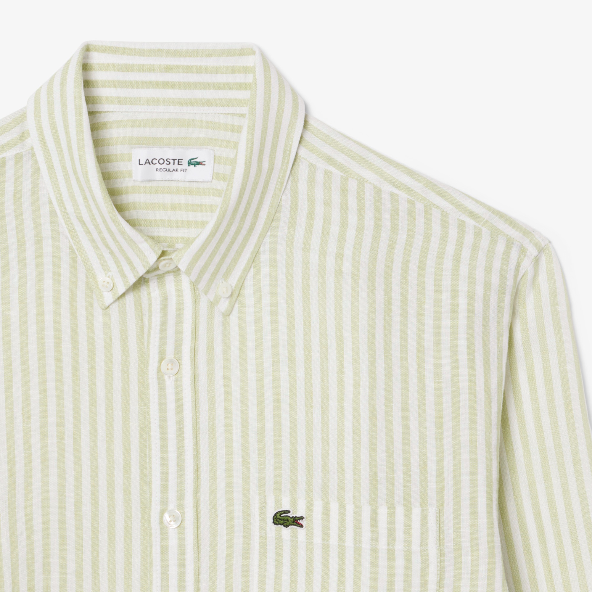 リネンストライプシャツ