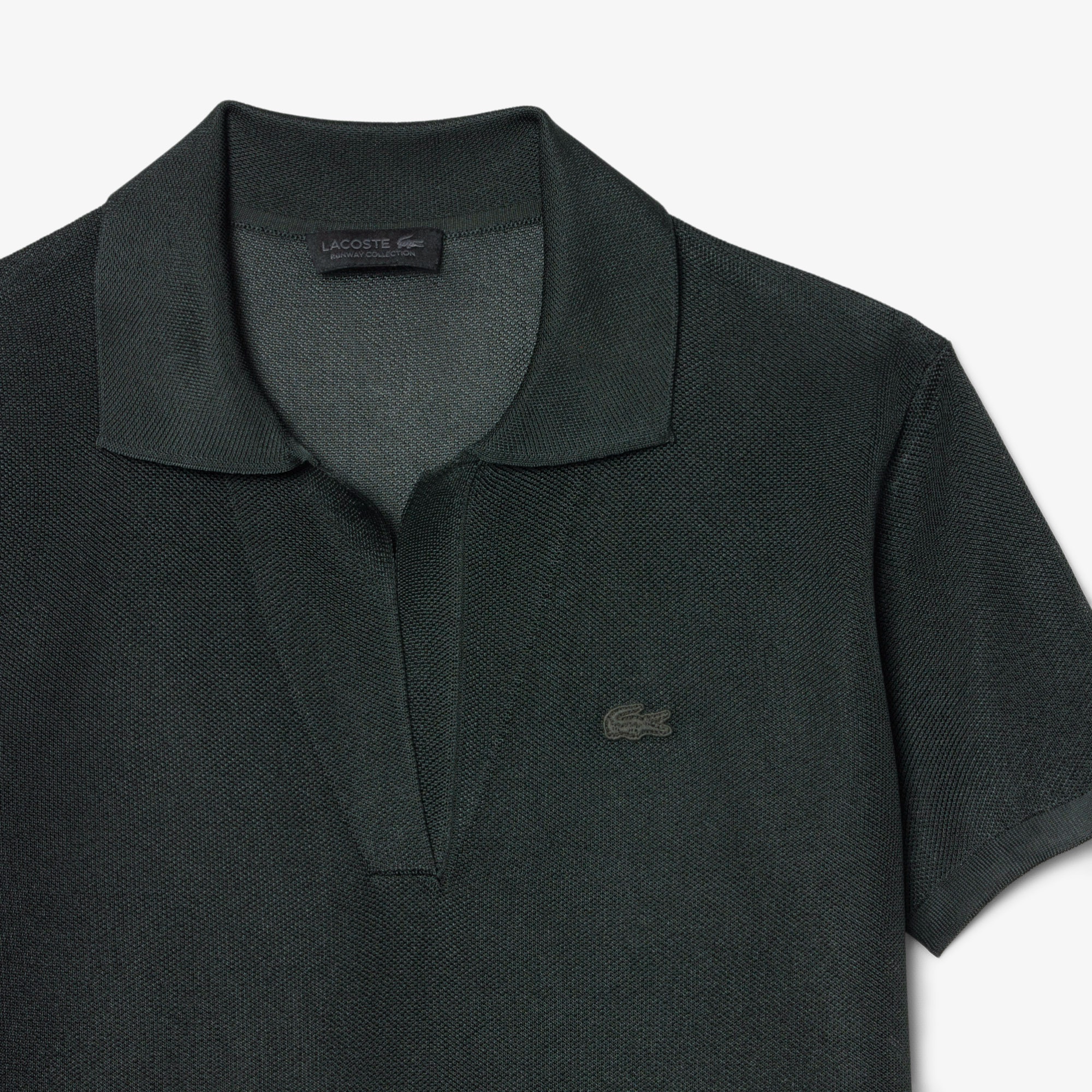 『SS26 Fashion Show』 スリムフィットサテン鹿の子ポロシャツ