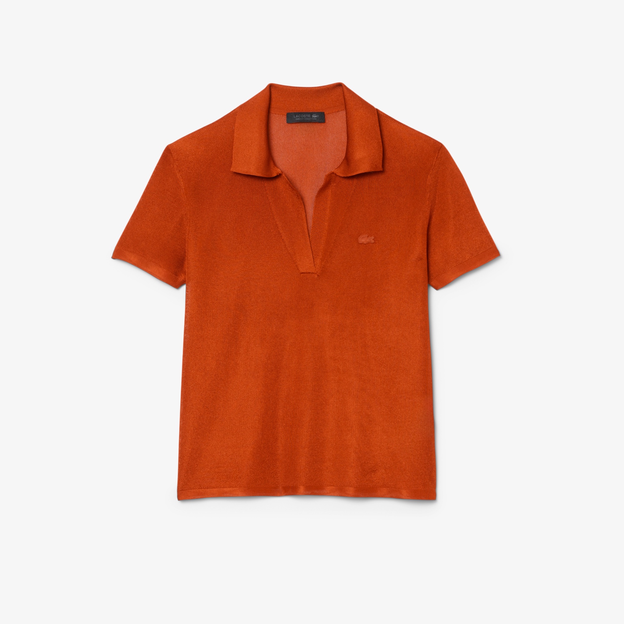 『SS26 Fashion Show』 スリムフィットサテン鹿の子ポロシャツ