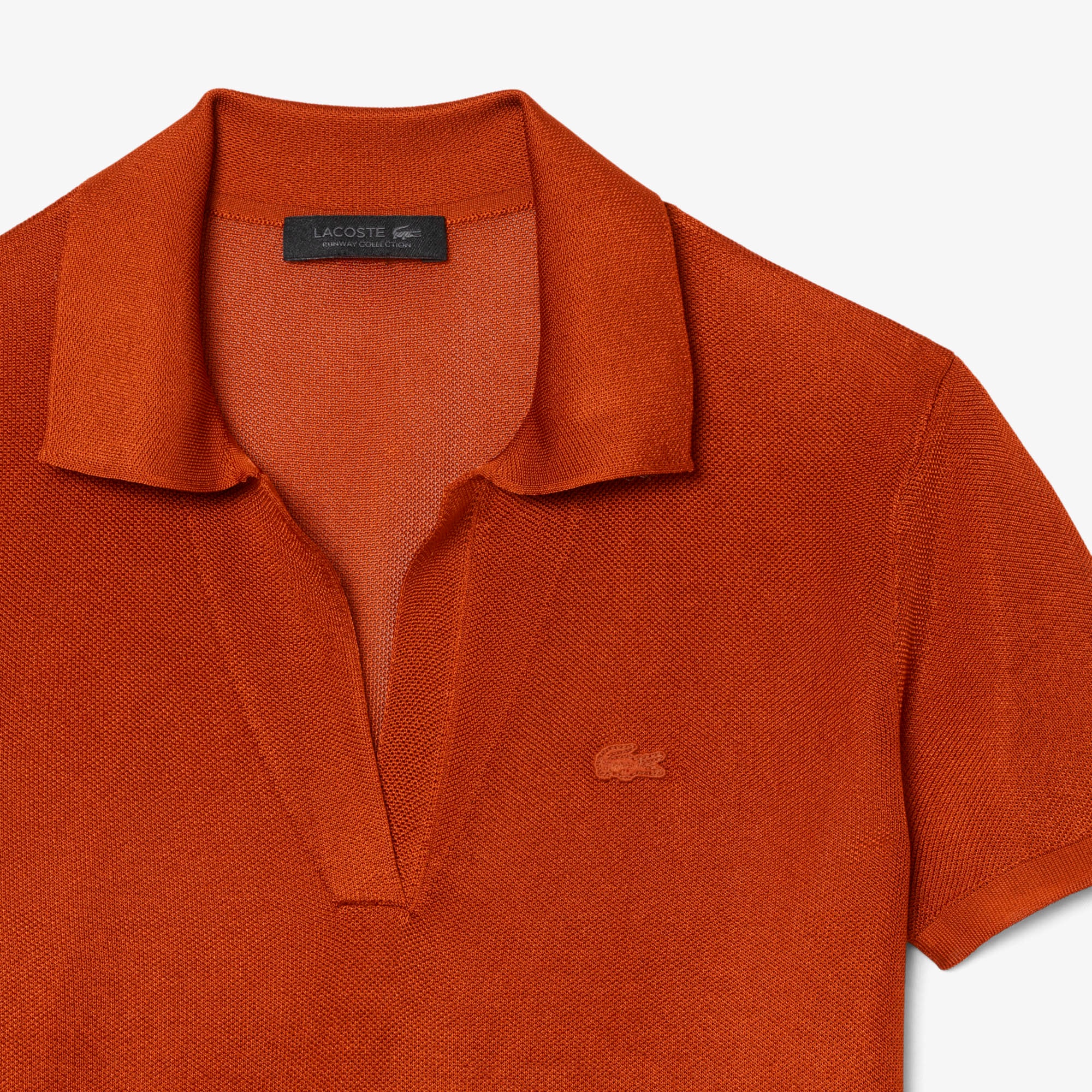 『SS26 Fashion Show』 スリムフィットサテン鹿の子ポロシャツ