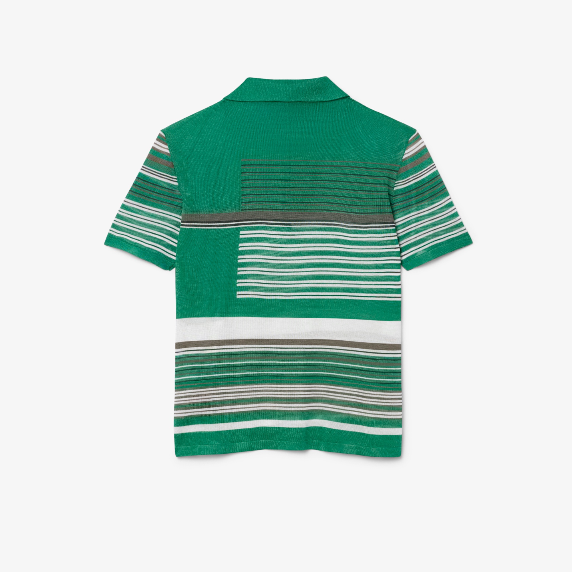 『SS26 Fashion Show』 ランダムボーダーサテン鹿の子ポロシャツ