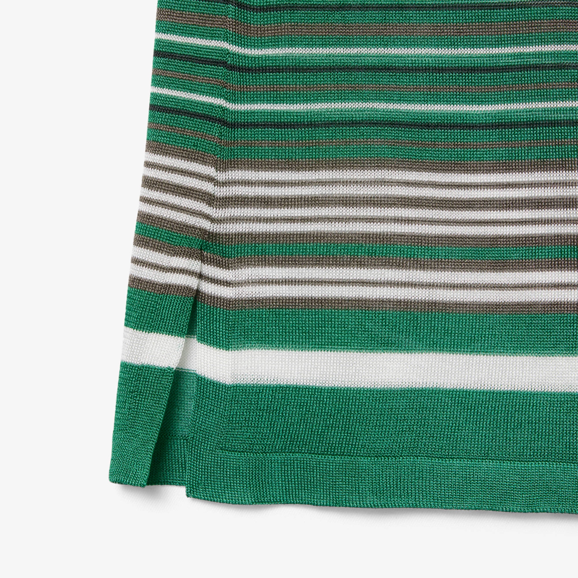 『SS26 Fashion Show』 ランダムボーダーサテン鹿の子ポロシャツ