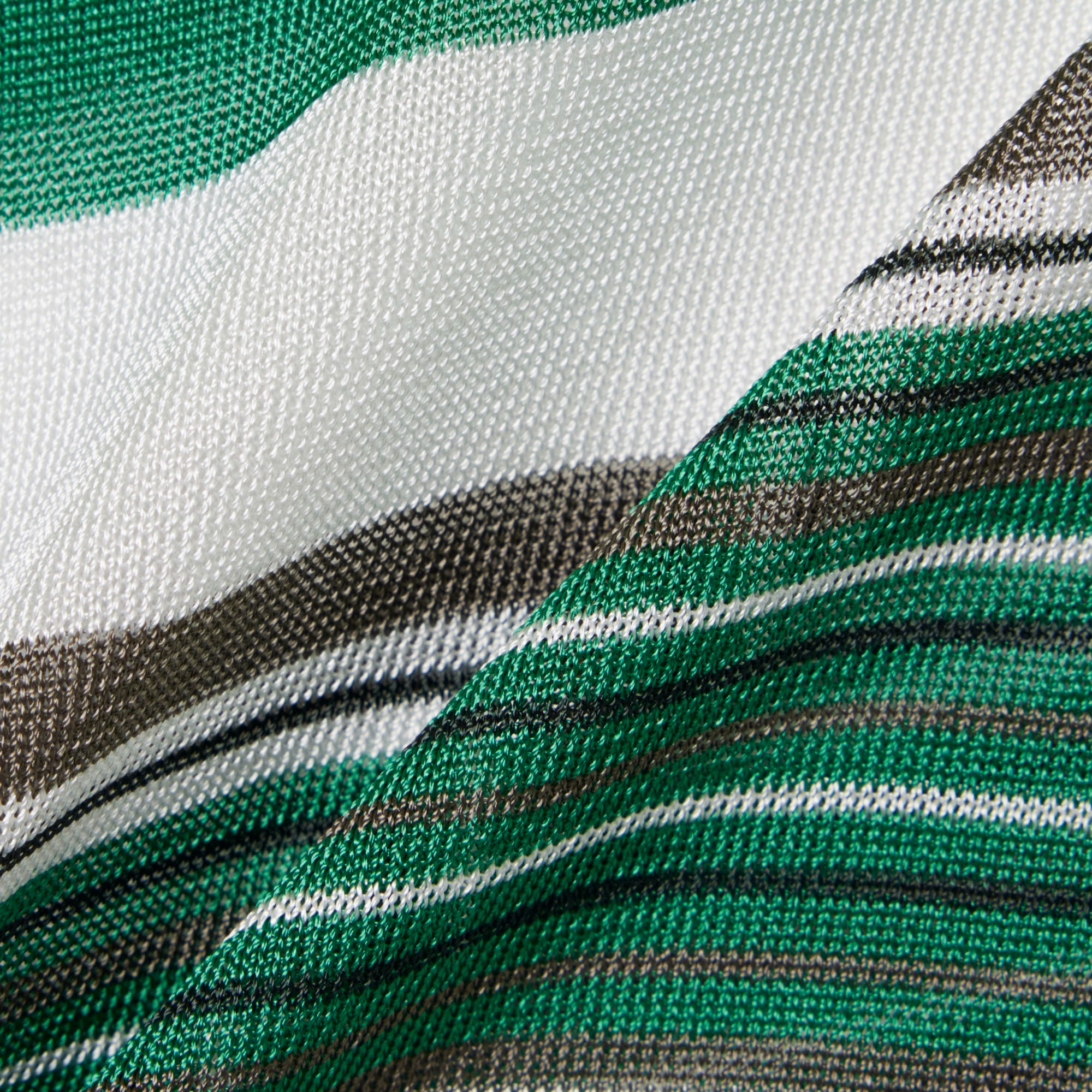 『SS26 Fashion Show』 ランダムボーダーサテン鹿の子ポロシャツ