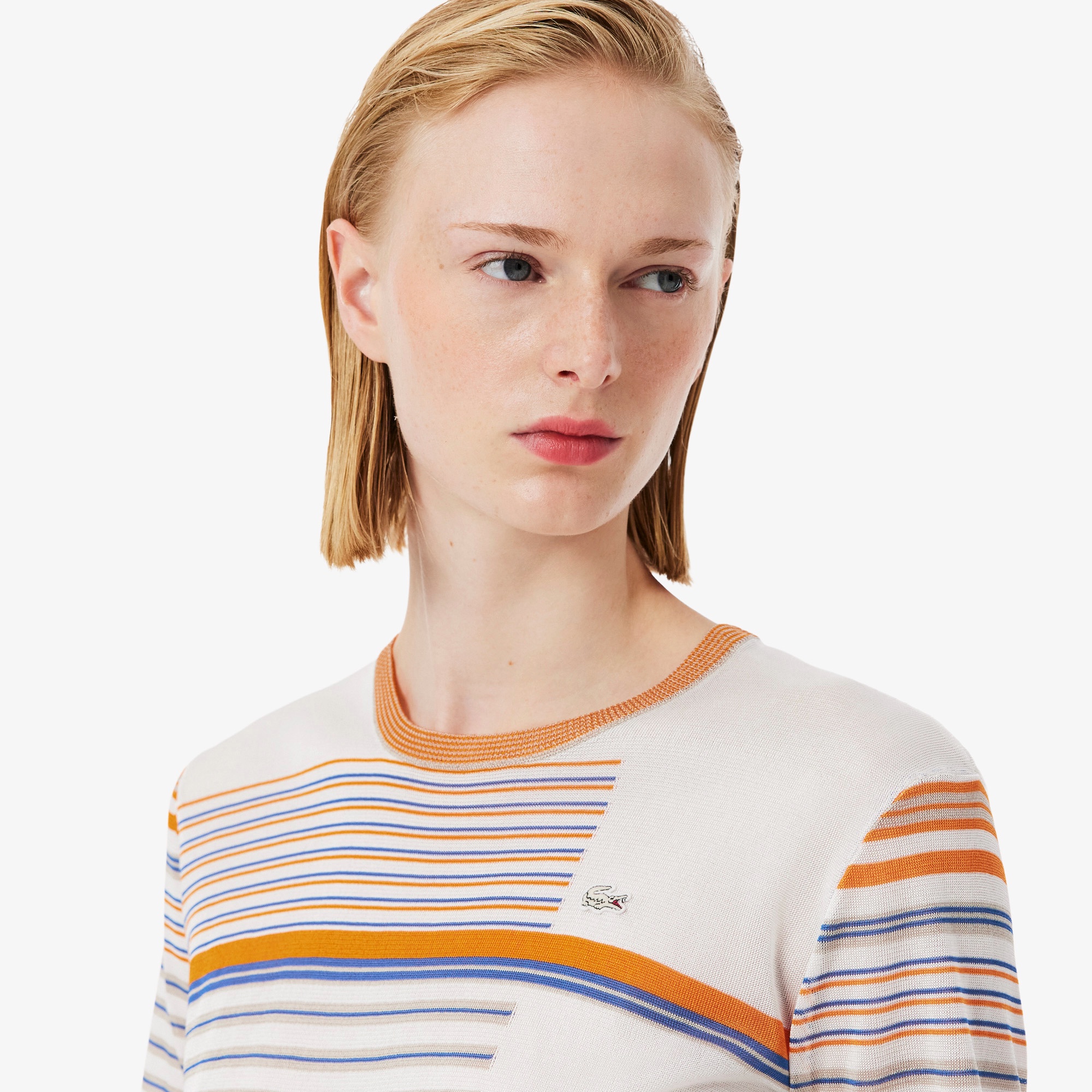 『SS26 Fashion Show』 マルチボーダーサテンジャージTシャツ