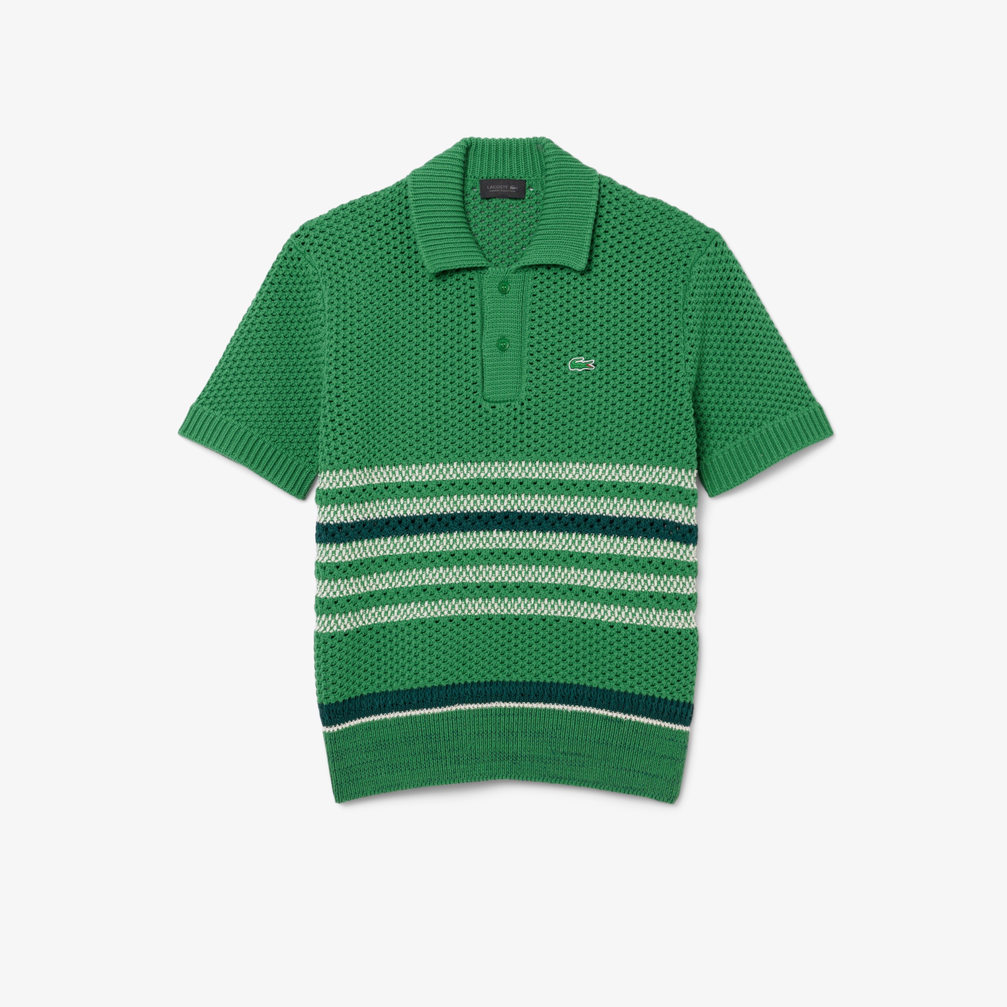 『SS26 Fashion Show』 レースボーダーポロカラーセーター