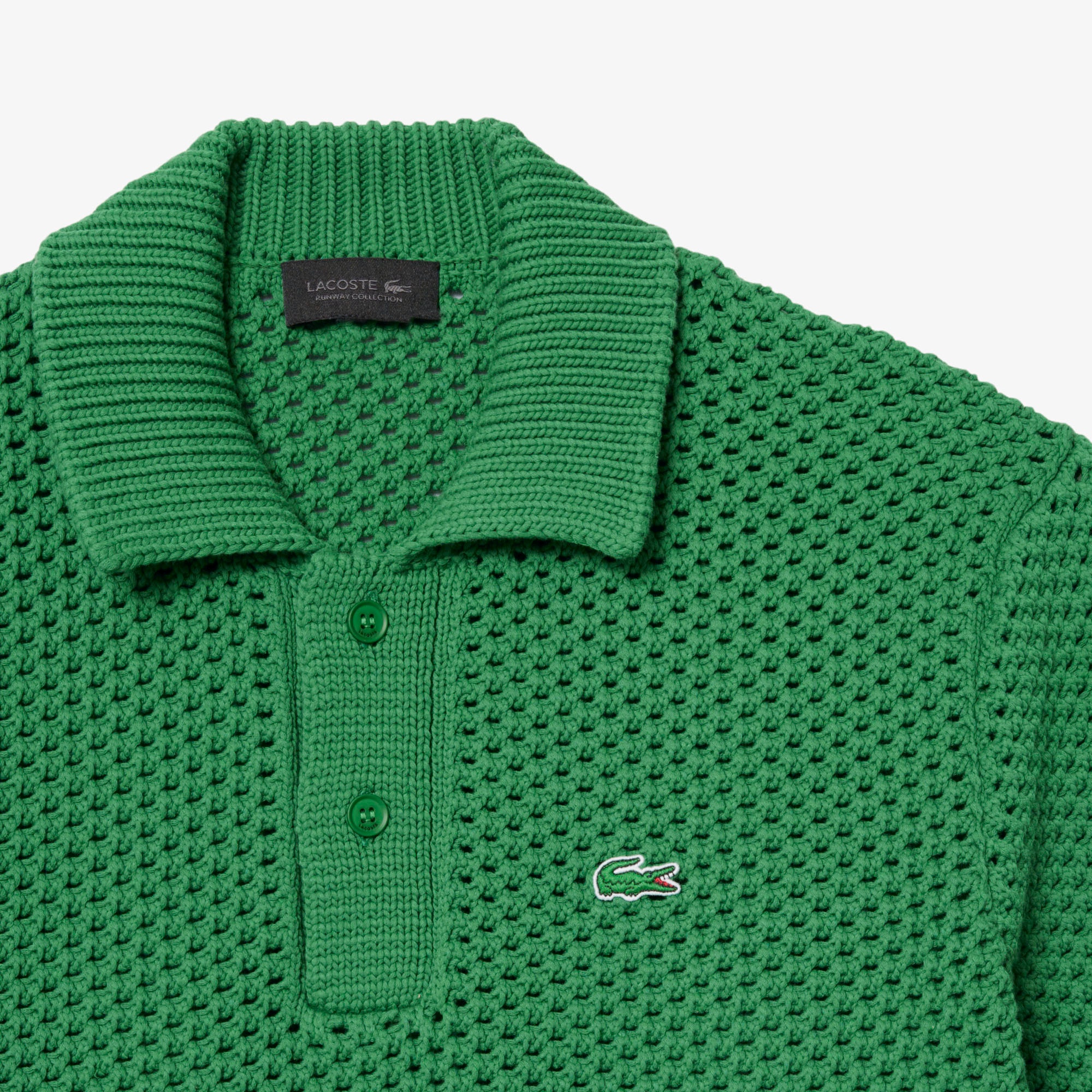 『SS26 Fashion Show』 レースボーダーポロカラーセーター