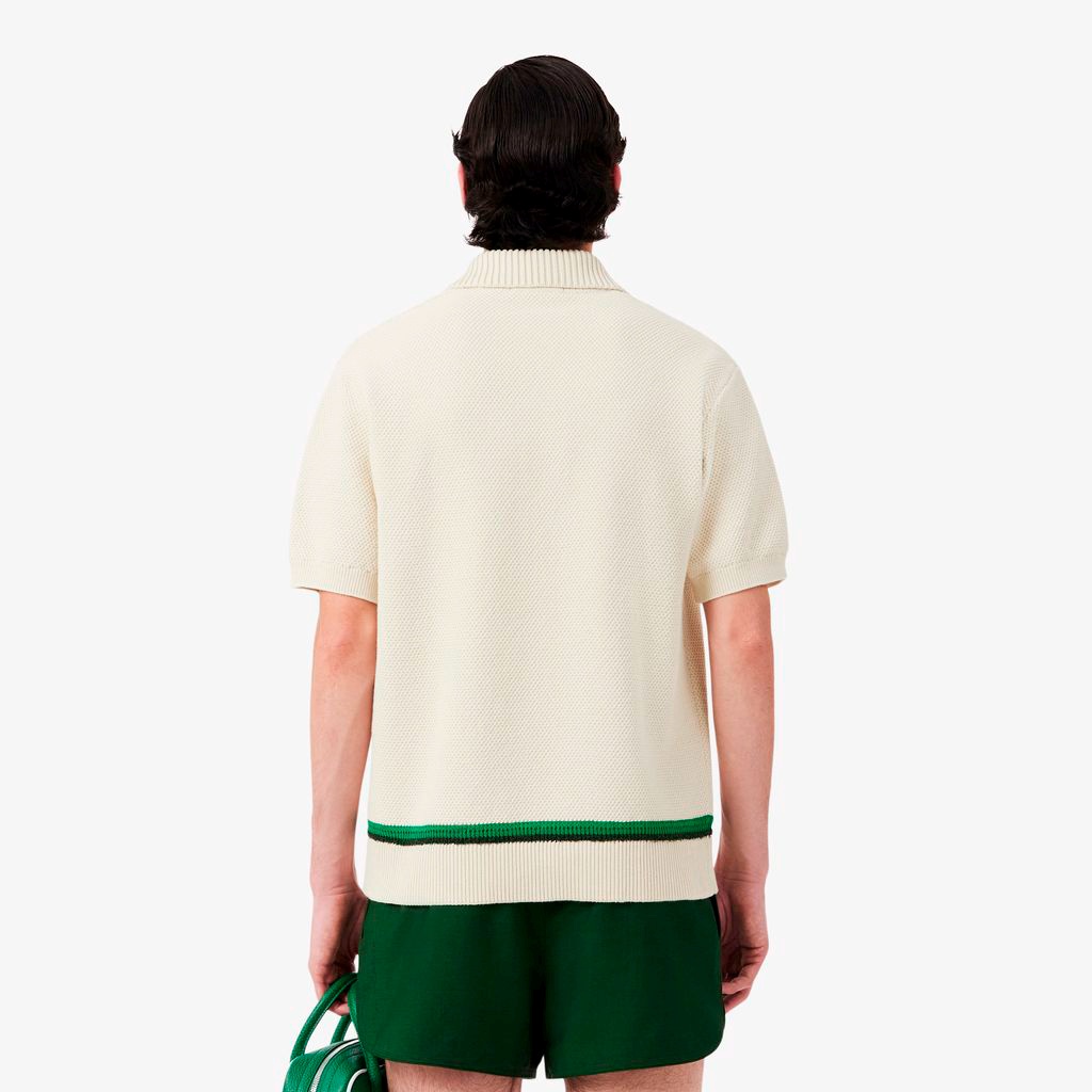 『SS26 Fashion Show』 フローラルワニロゴ鹿の子ポロカラーニット