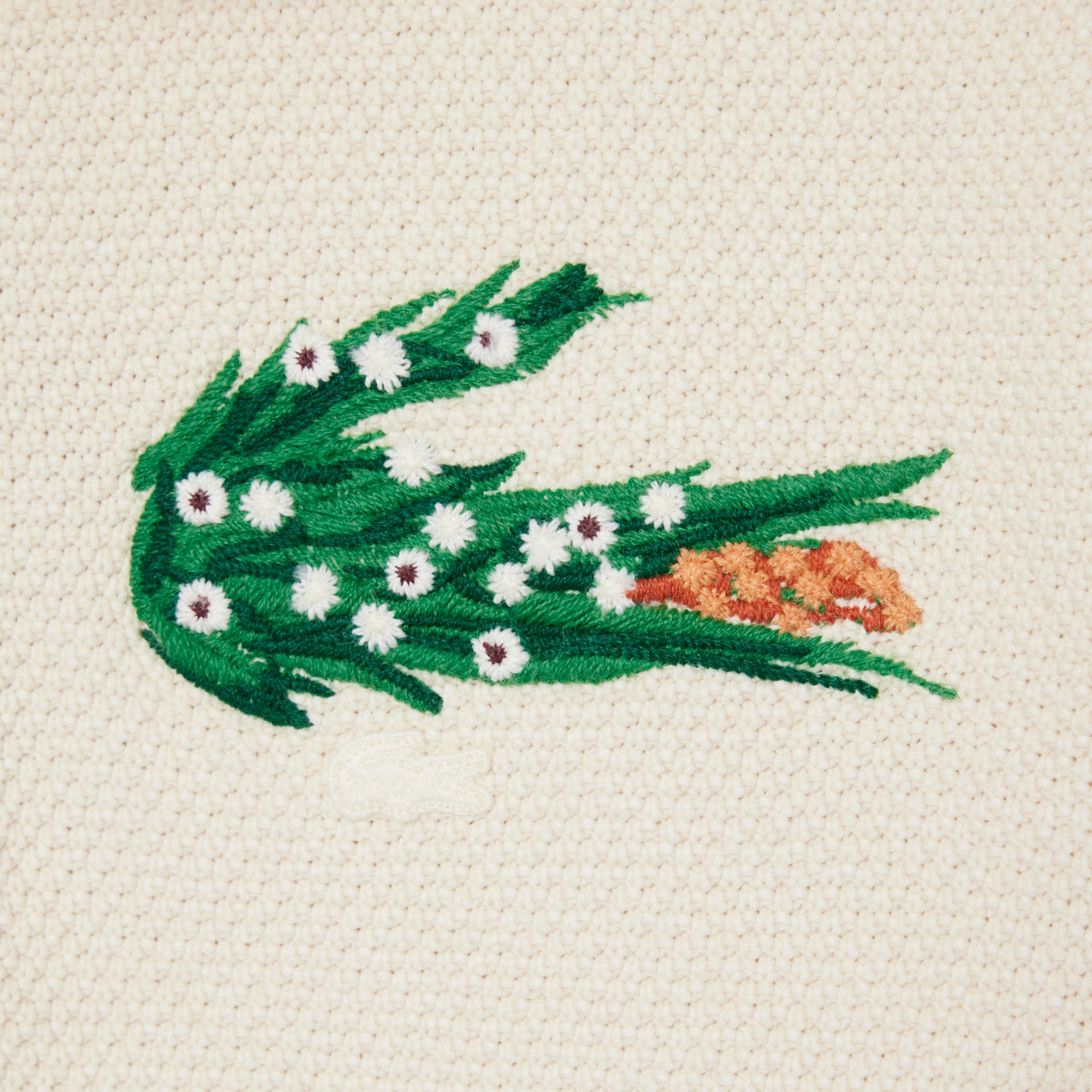 『SS26 Fashion Show』 フローラルワニロゴ鹿の子ポロカラーニット