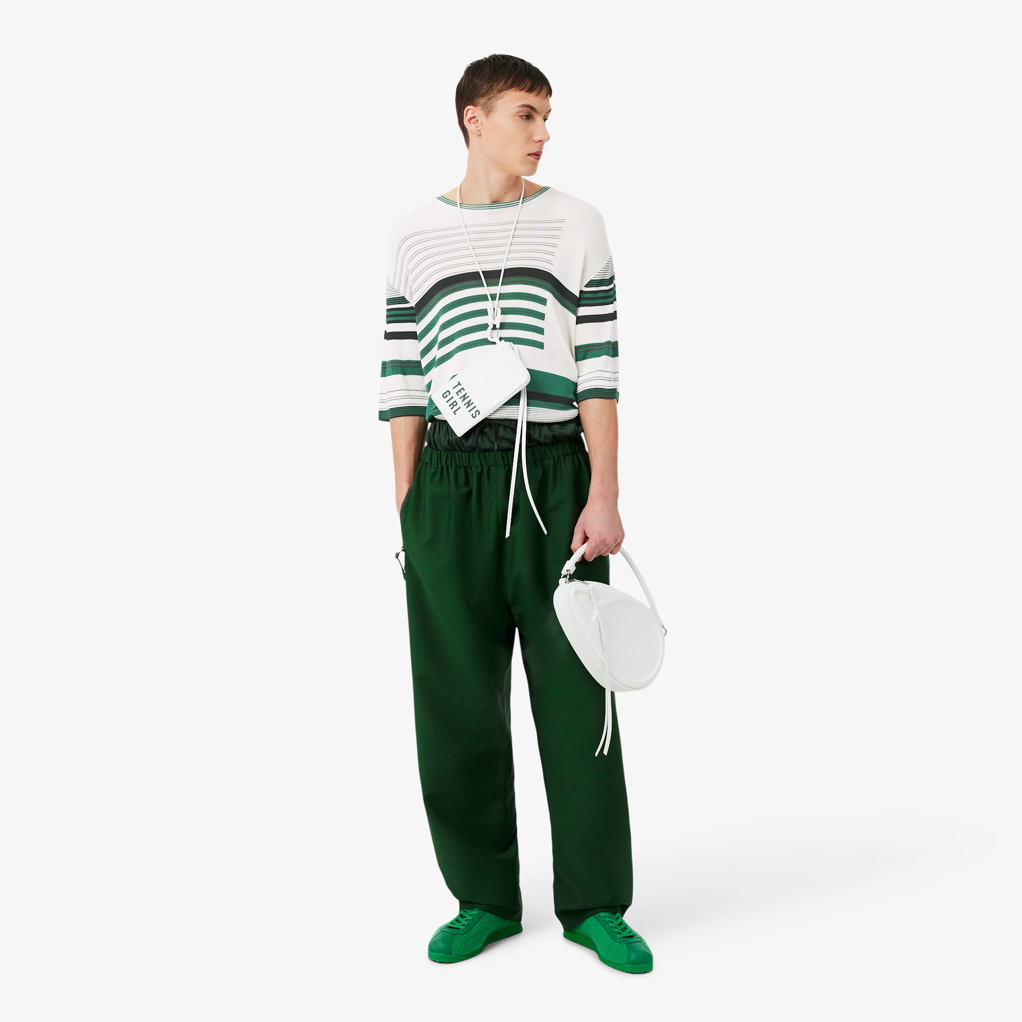 『SS26 Fashion Show』 マルチストライプレーヨンTシャツ