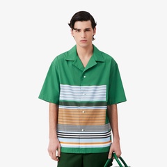 KAPITAL ポロシャツ　リネン　ストライプ　異素材　S リネンストライプシャツ CH2895 - ラコステ（LACOSTE）公式オンライン