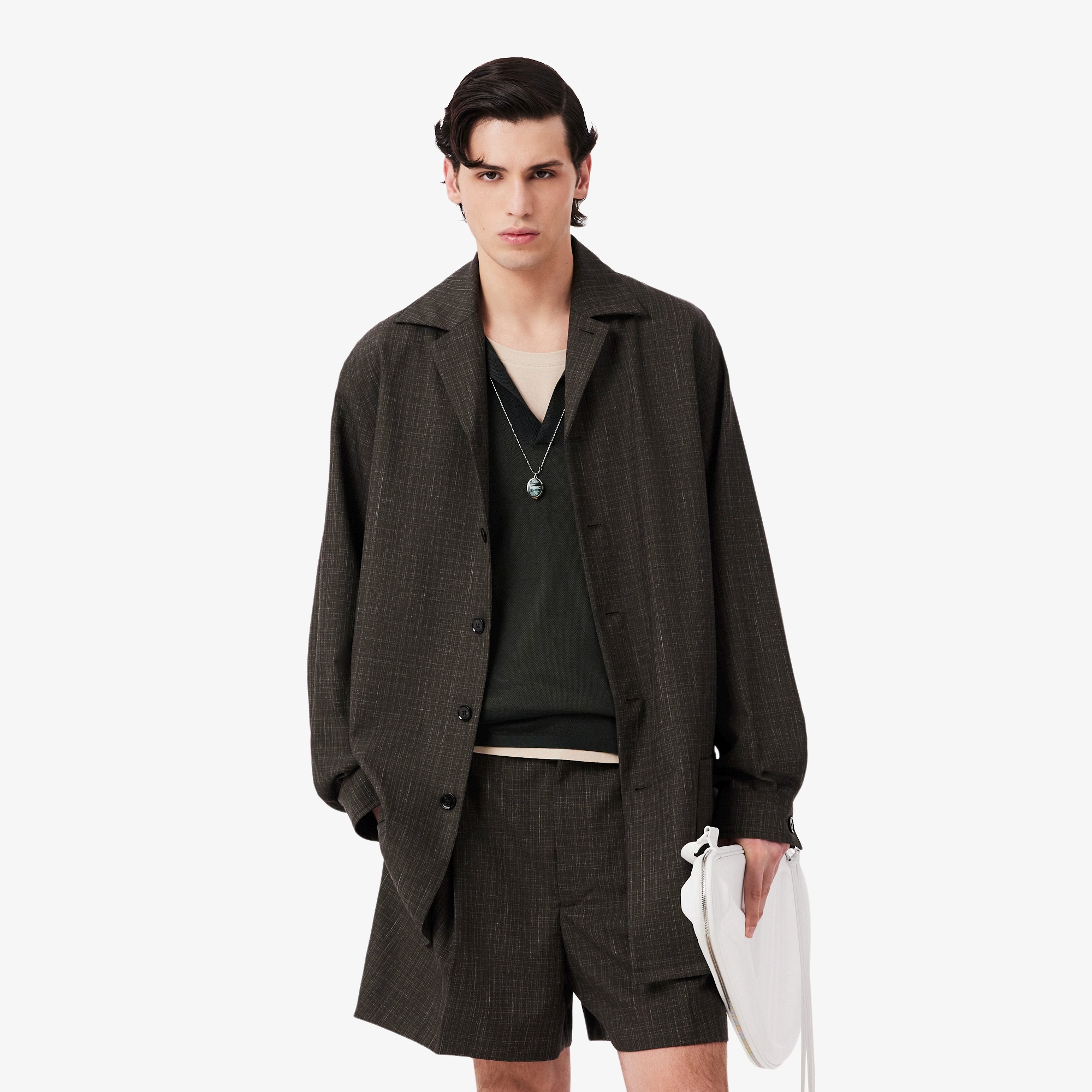 『SS26 Fashion Show』 プリントウールオーバーシャツ