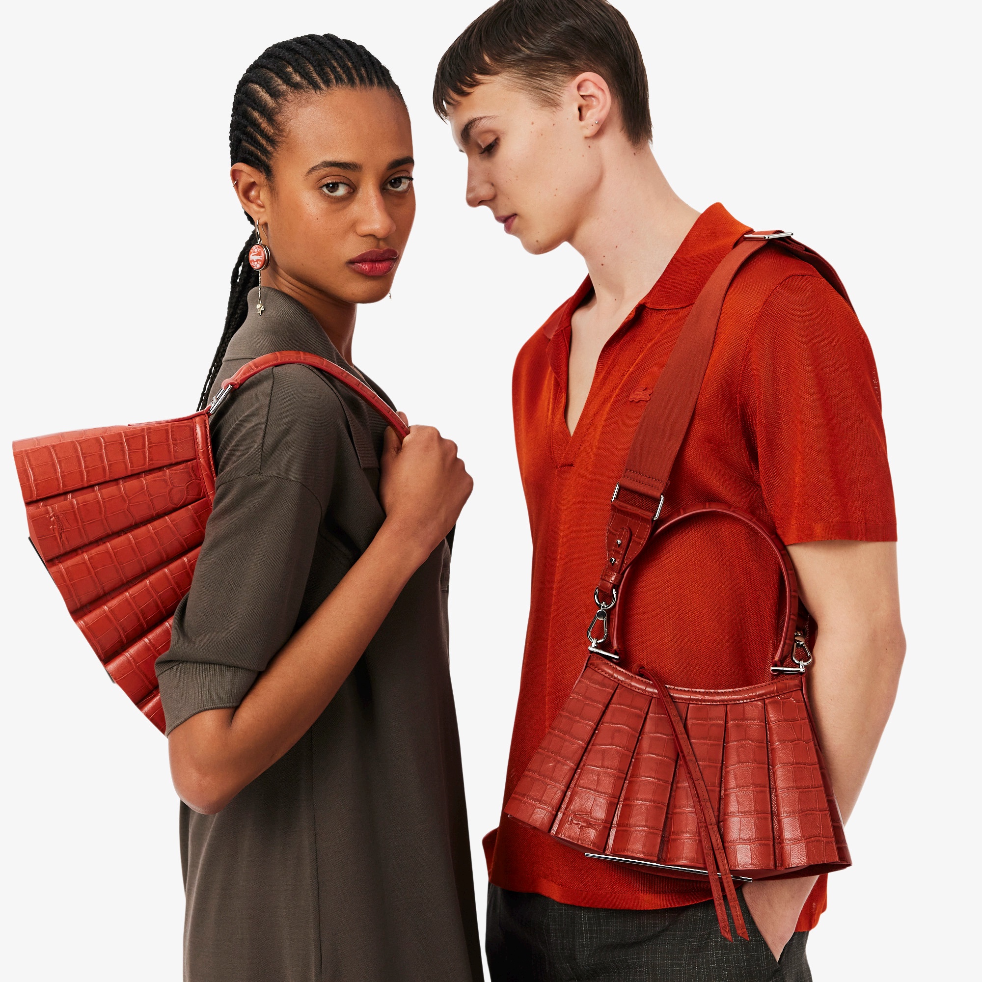 『SS26 Fashion Show』 ミニランラン クロコ型押しレザーバッグ