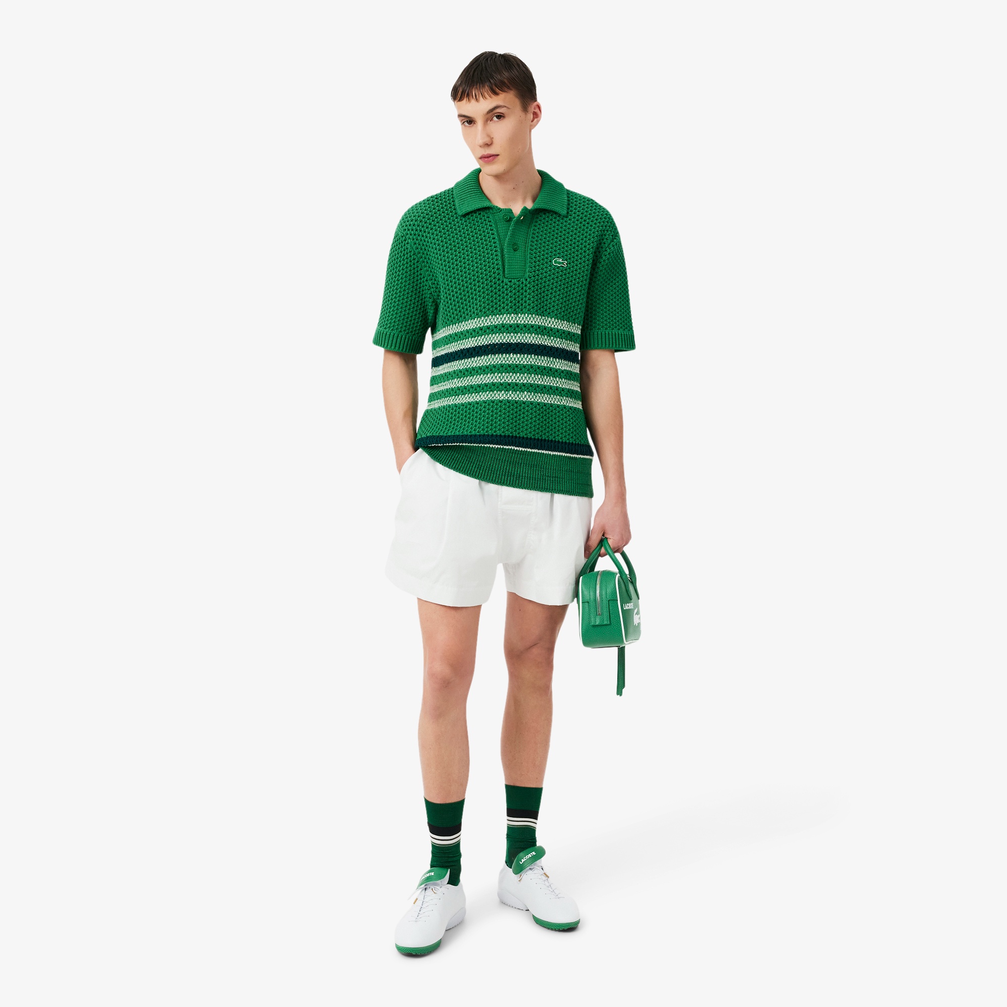 『SS26 Fashion Show』 プリントレザースモールジムバッグ