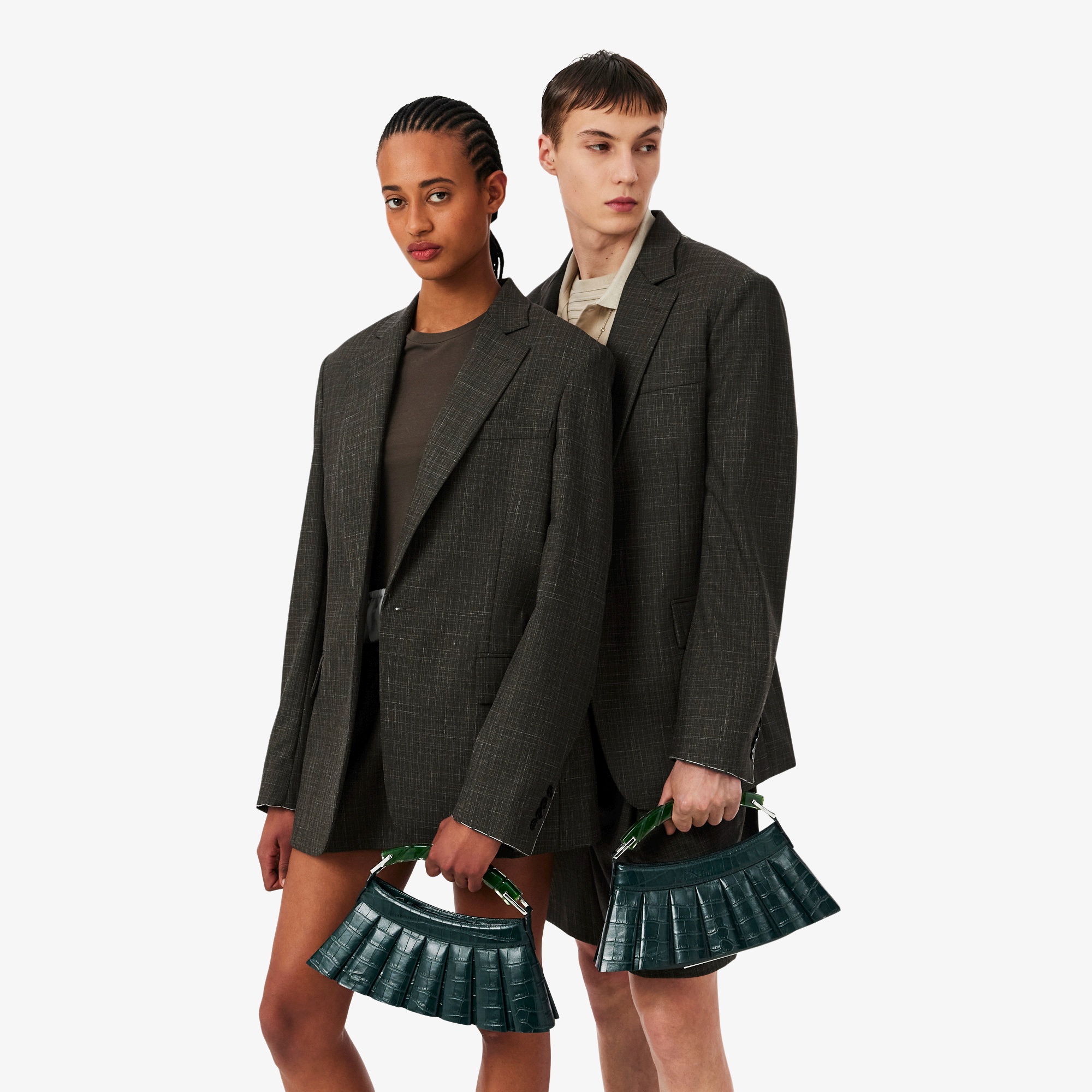 『SS26 Fashion Show』ランラン クロコ型押しレザーハンドバッグ