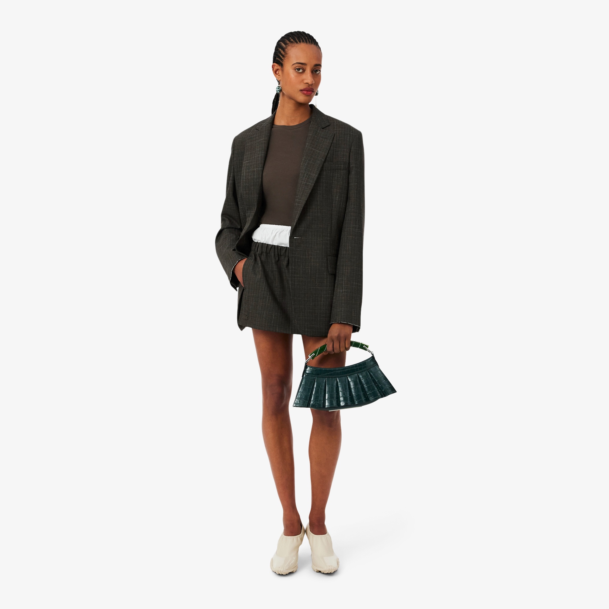 『SS26 Fashion Show』ランラン クロコ型押しレザーハンドバッグ