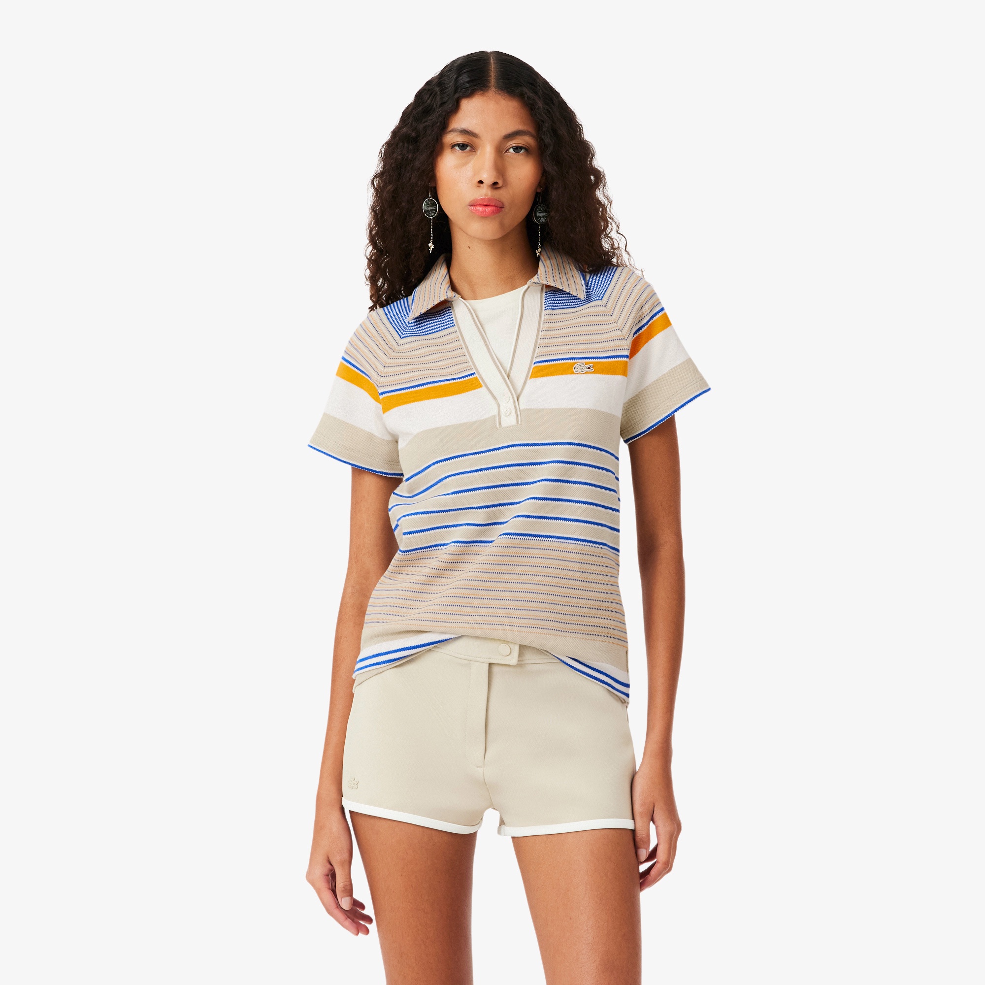 『SS26 Fashion Show』 マルチボーダー鹿の子地ポロシャツ