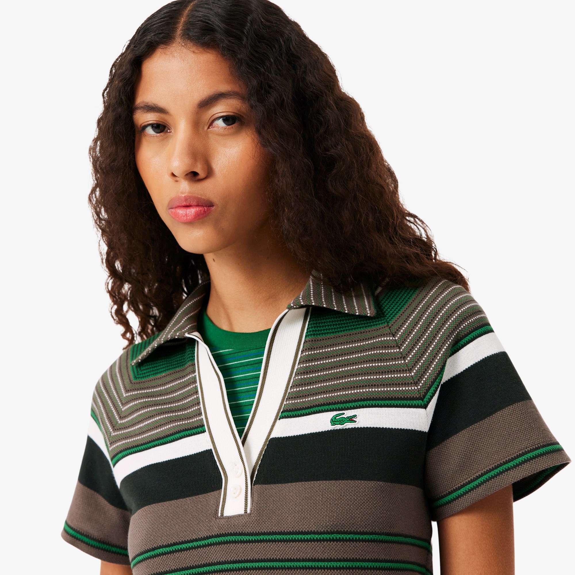 『SS26 Fashion Show』 マルチボーダー鹿の子地ポロシャツ