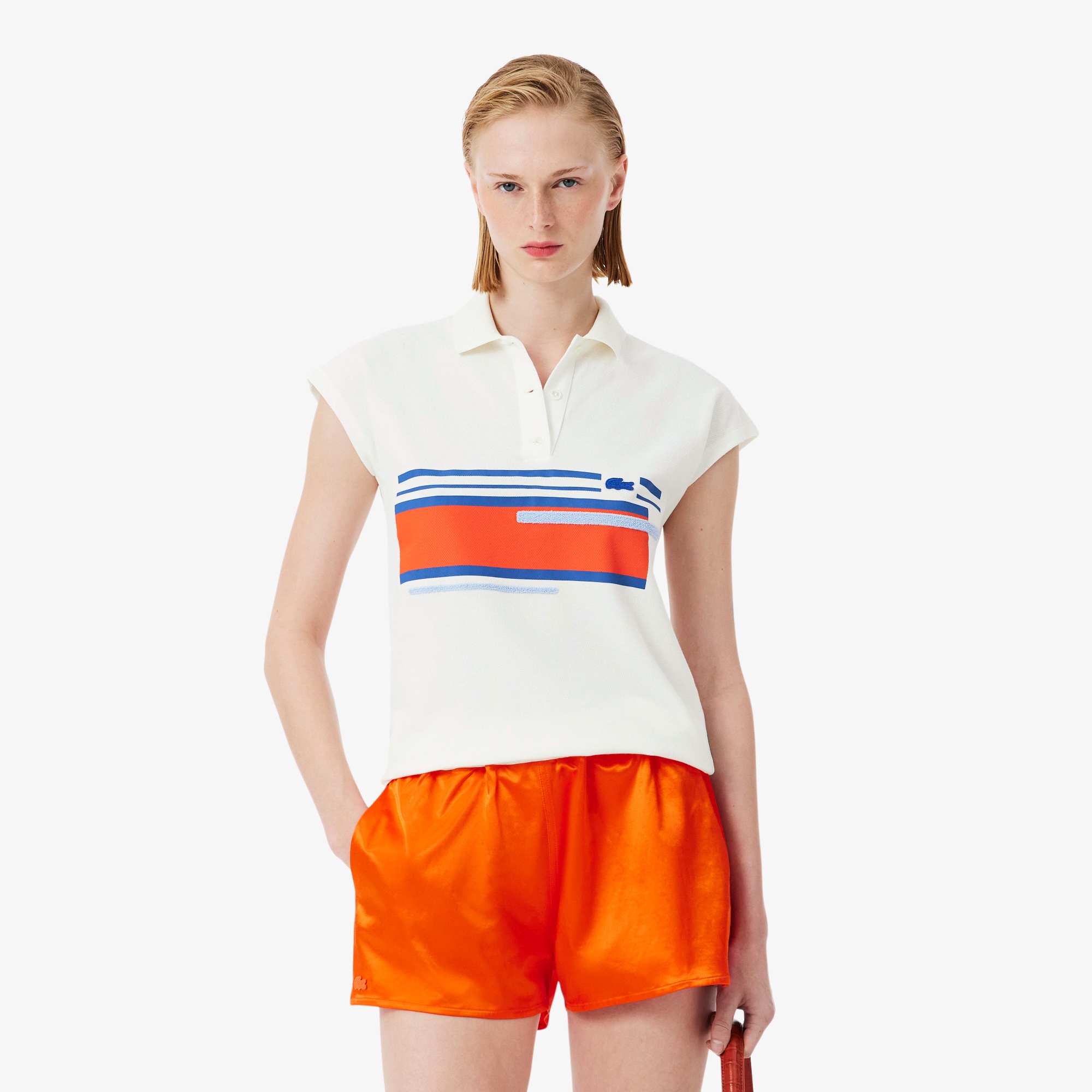 『SS26 Fashion Show』 プチ鹿の子地ボーダーポロシャツ