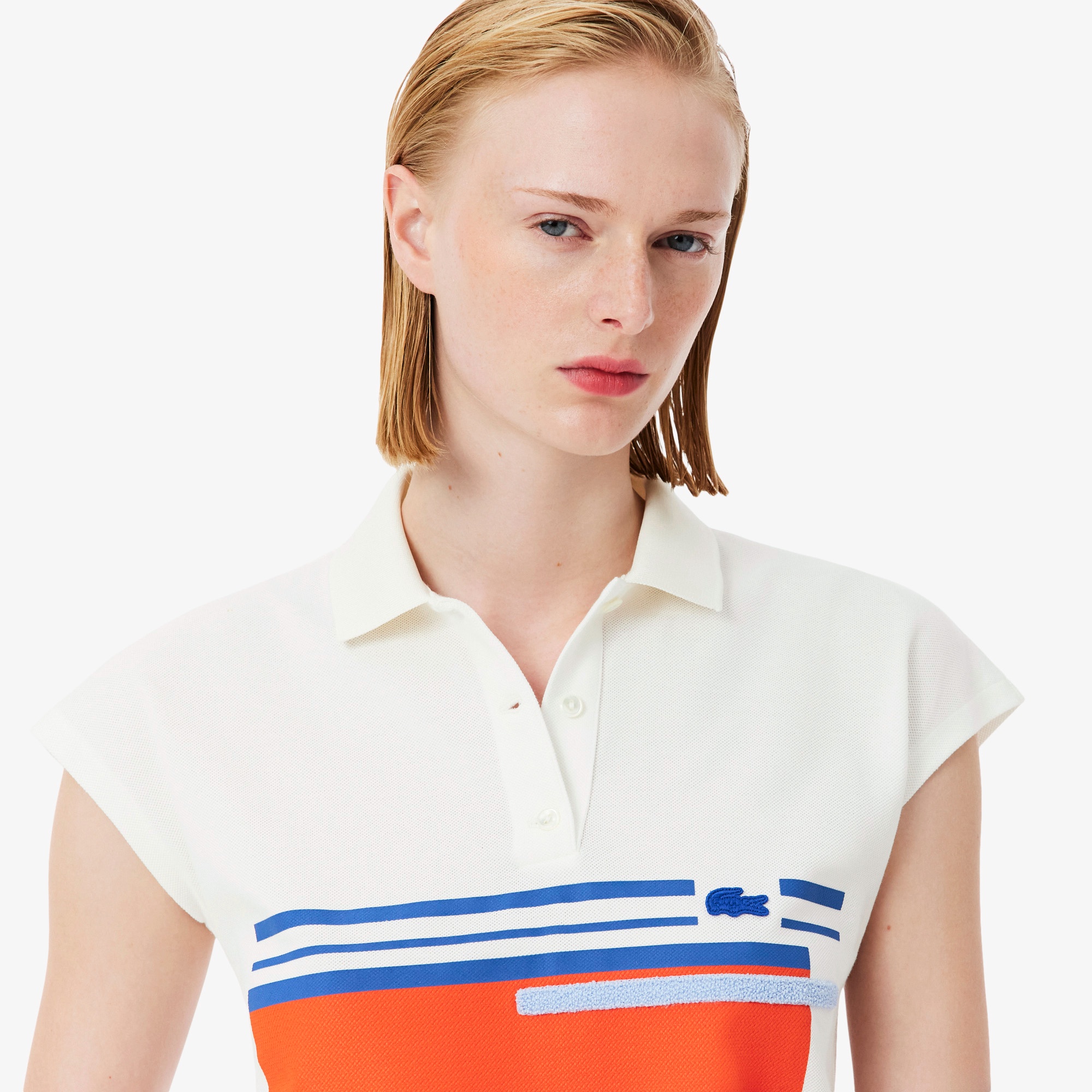 『SS26 Fashion Show』 プチ鹿の子地ボーダーポロシャツ