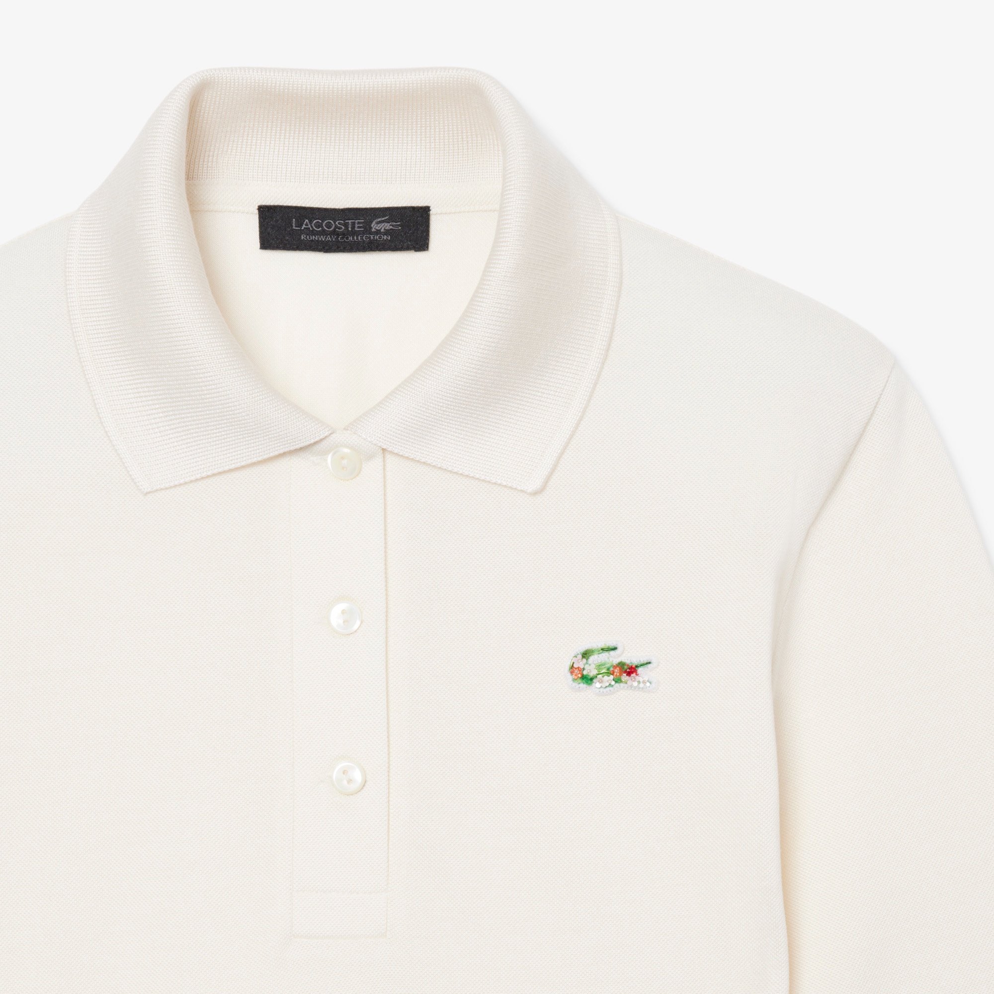 『SS26 Fashion Show』 ビーズワニロゴシルク鹿の子ポロシャツ