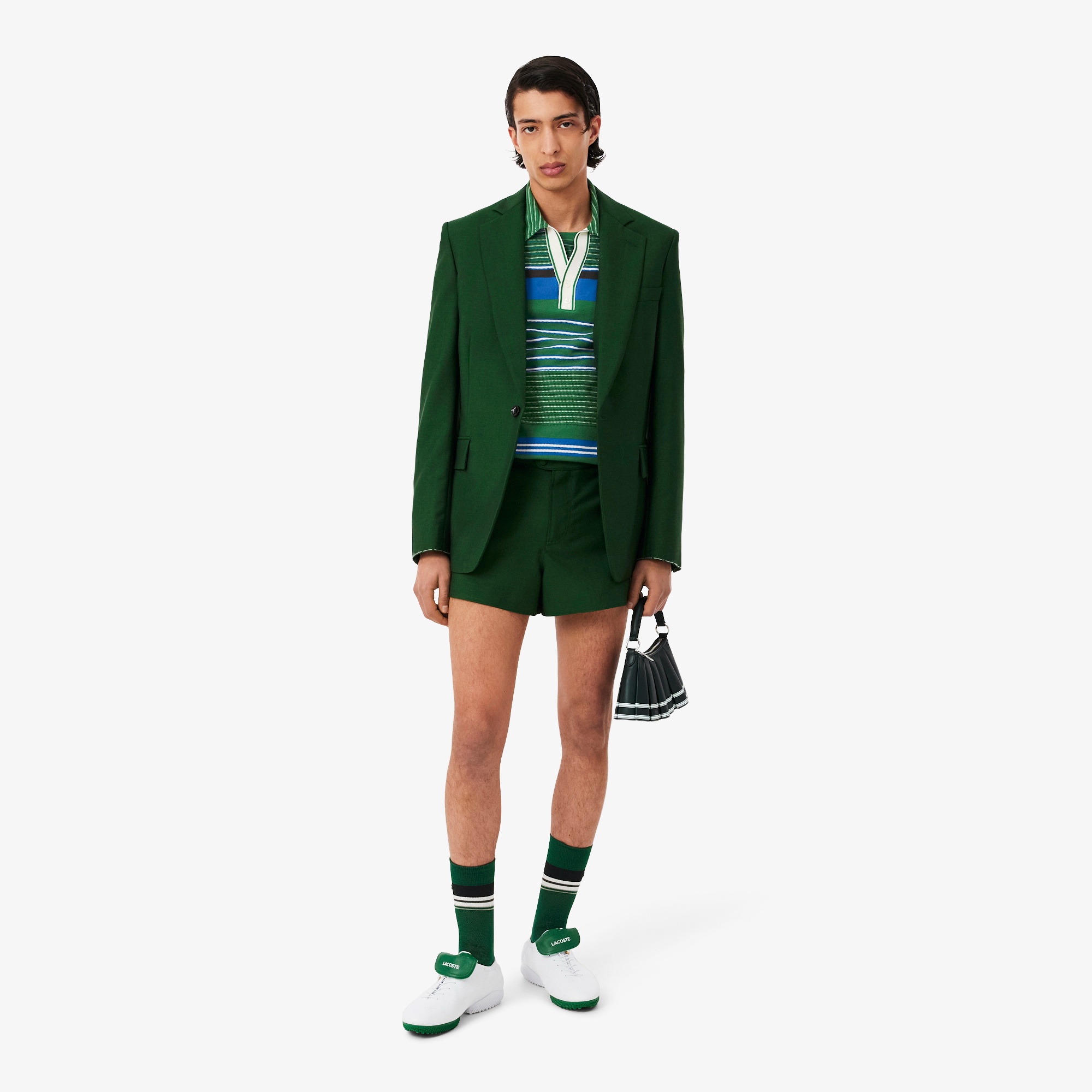 『SS26 Fashion Show』 マルチボーダーVネックポロシャツ