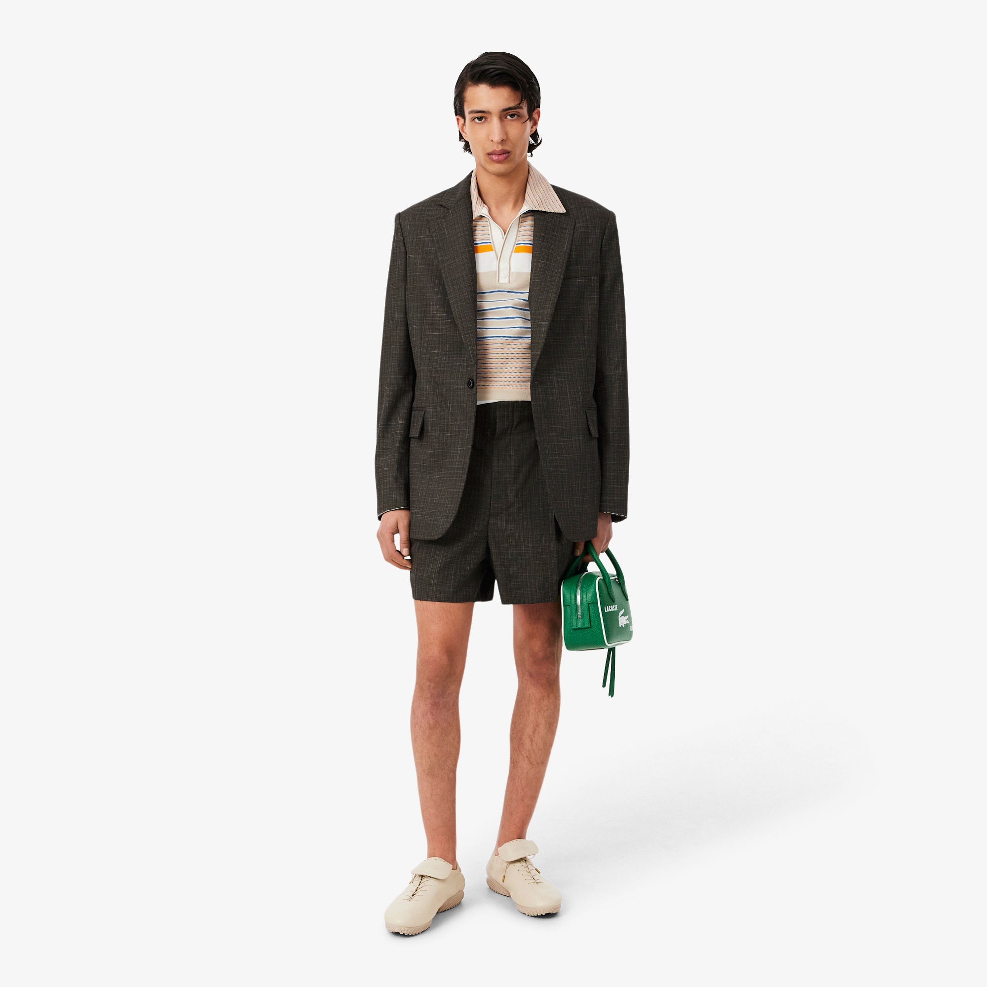 『SS26 Fashion Show』 マルチボーダーVネックポロシャツ