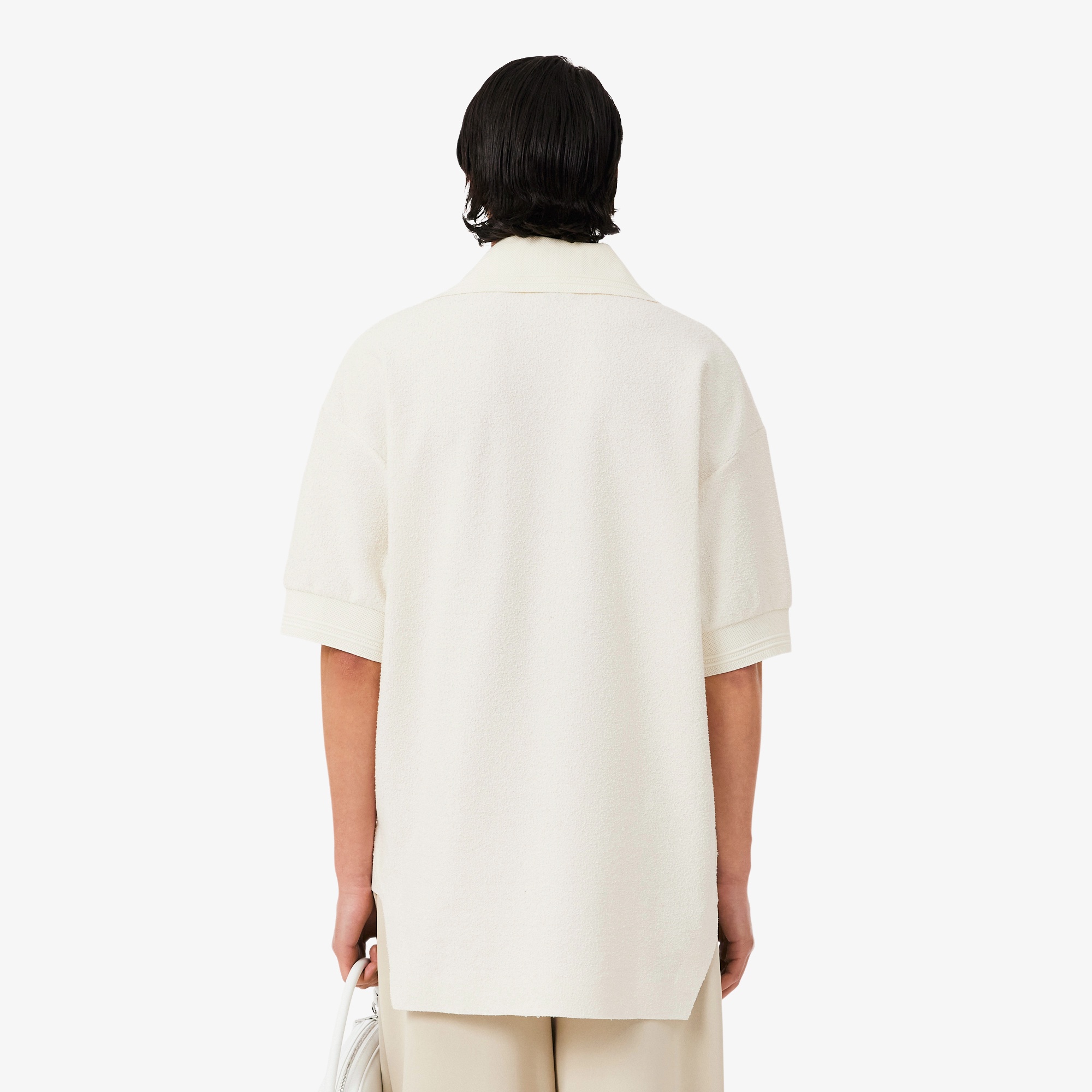 『SS26 Fashion Show』 パイル調ニット オープンカラーポロシャツ